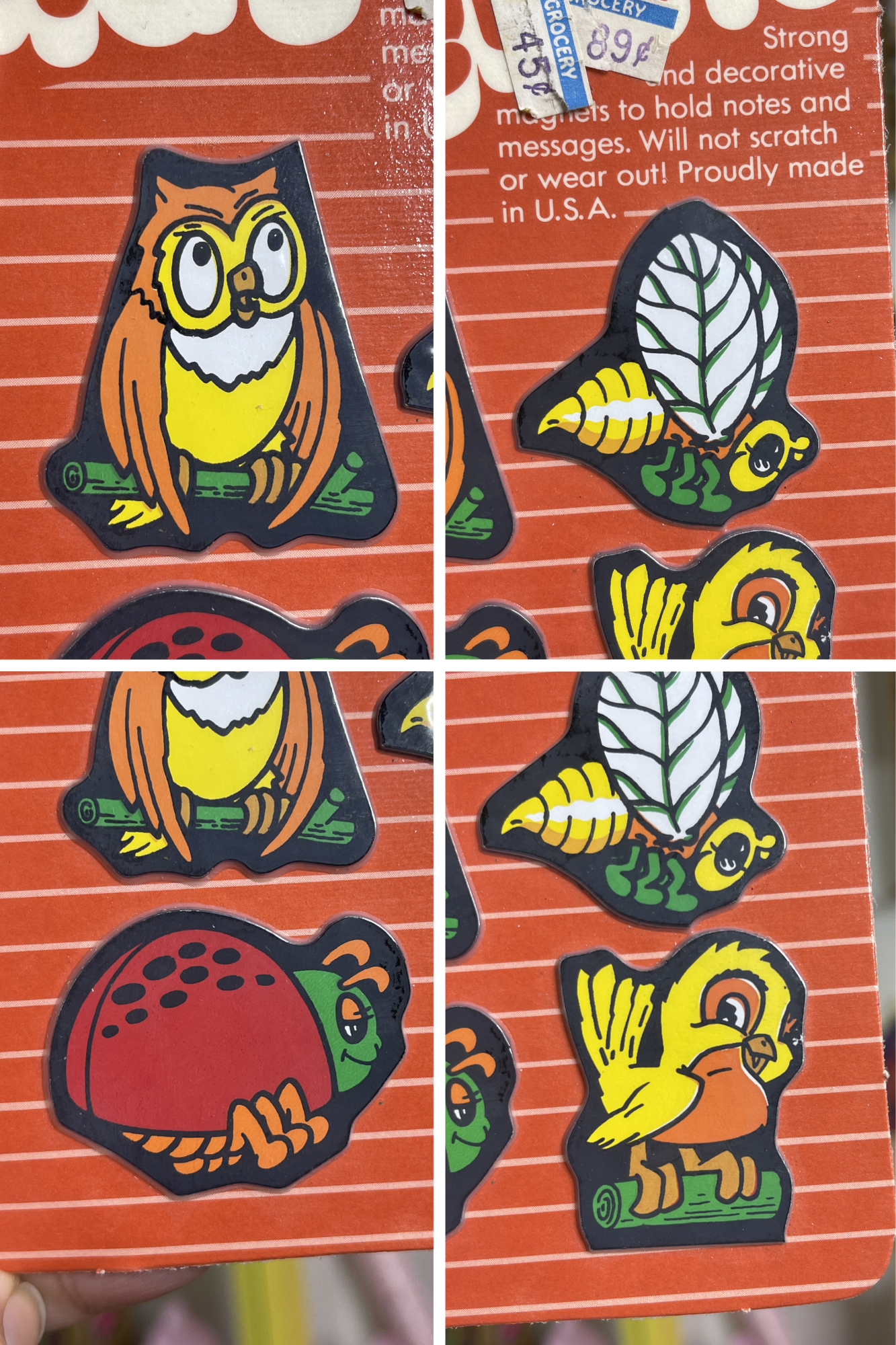 Vintage Deadstock Animal Magnets Note Holders (A)