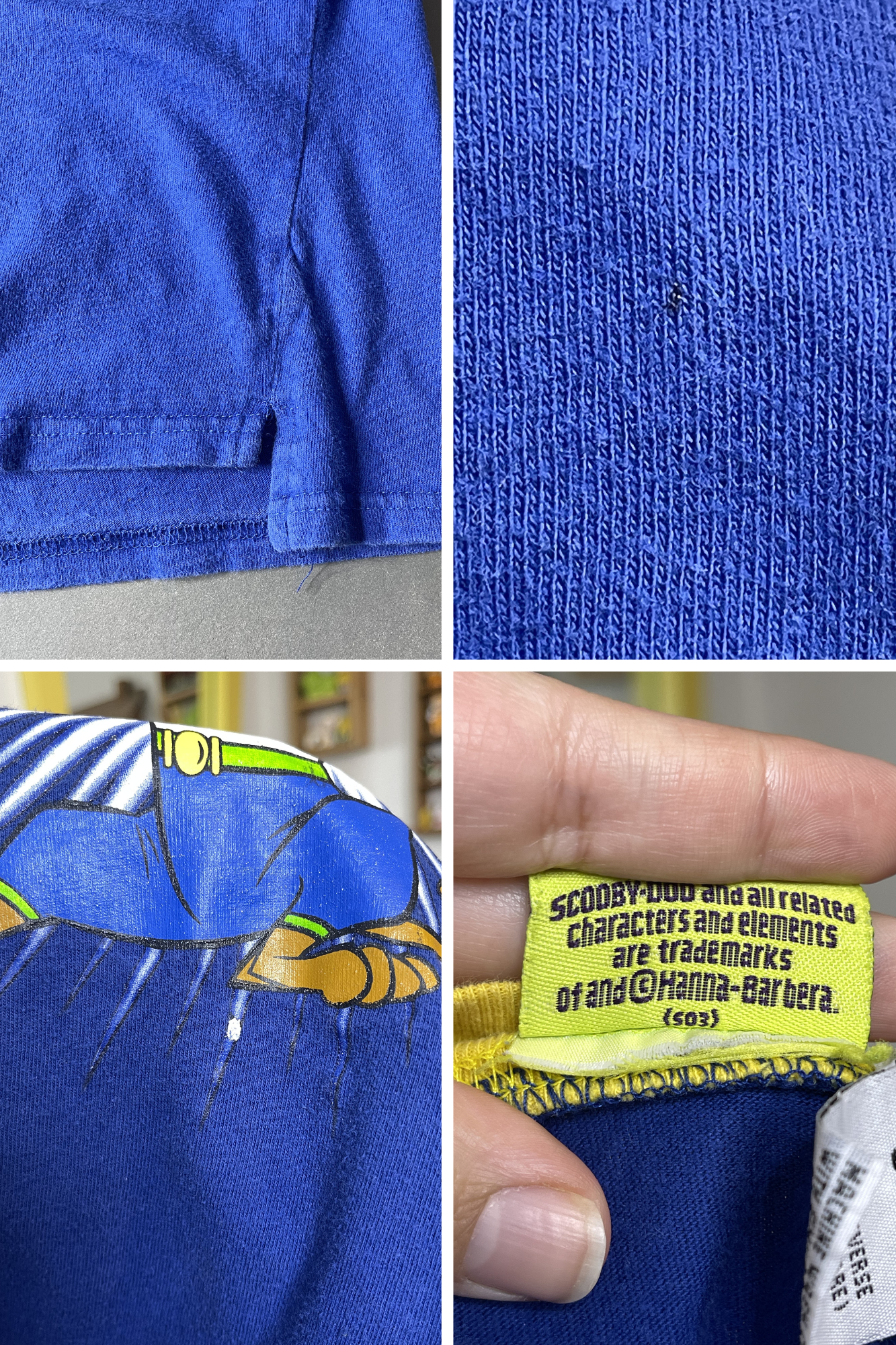 2000s Superhero Scooby-Doo Blue Graphic Tee Sz S/M