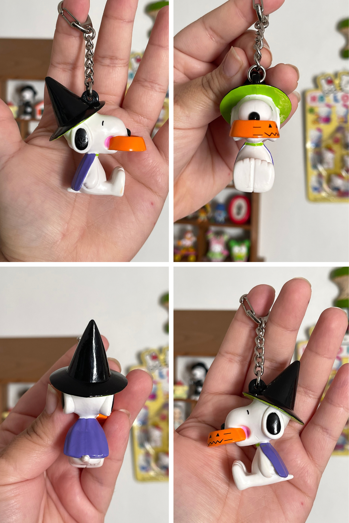 2000s Snoopy Green Witch Keychain + Case