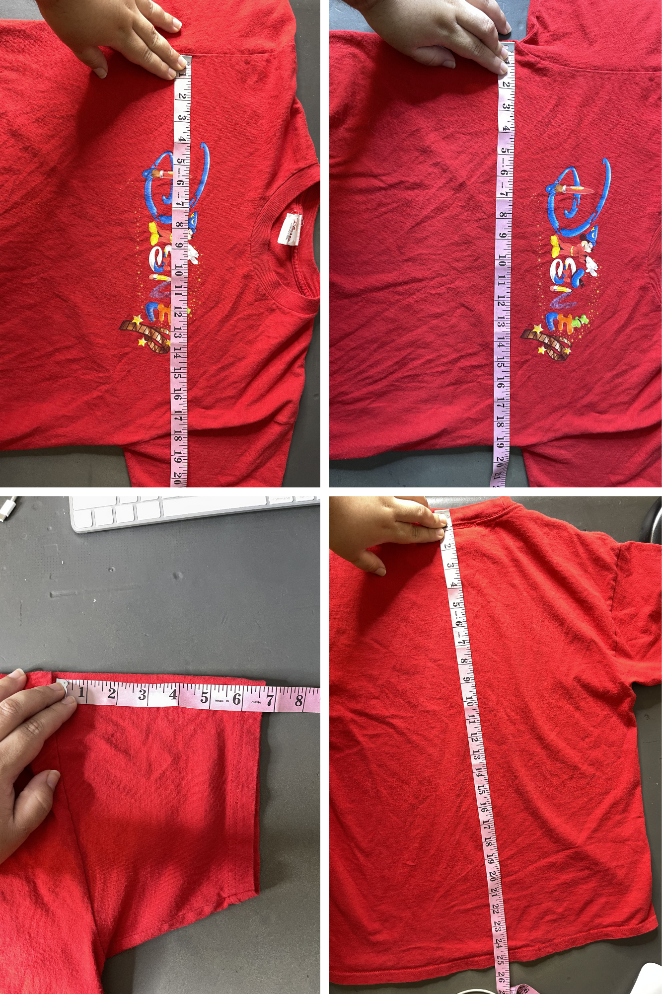 2000s Red Disney Graphic Tee Sz M/ L