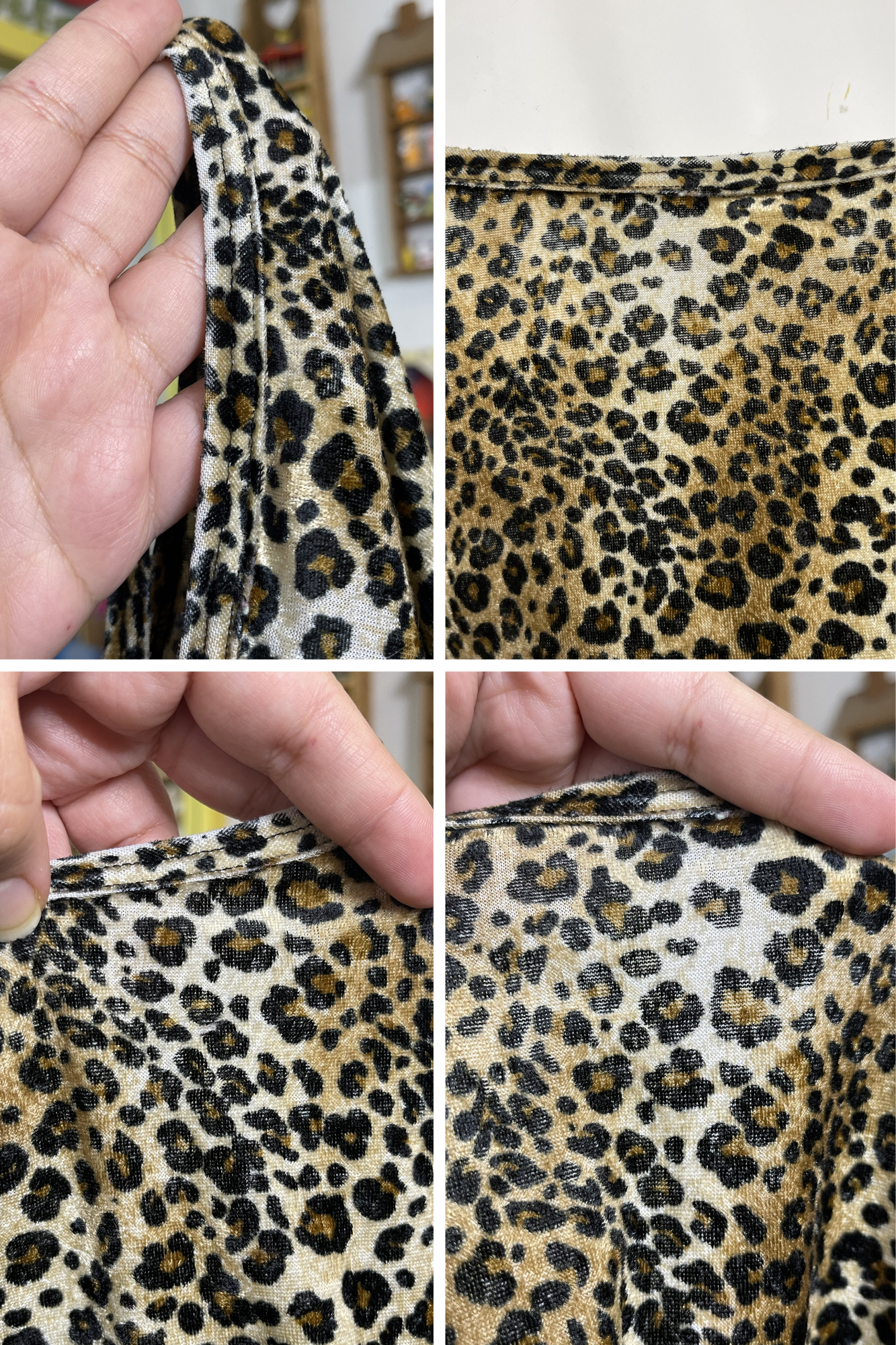 Vintage 2000s Fuzzy Leopard Print Tank Top Sz M