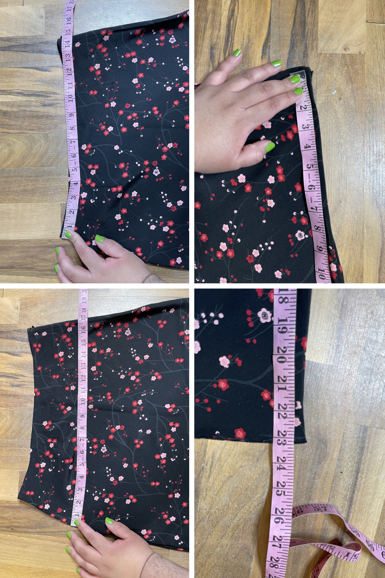 2000s Express Floral Cherry Blossom Midi Skirt Sz 3/4
