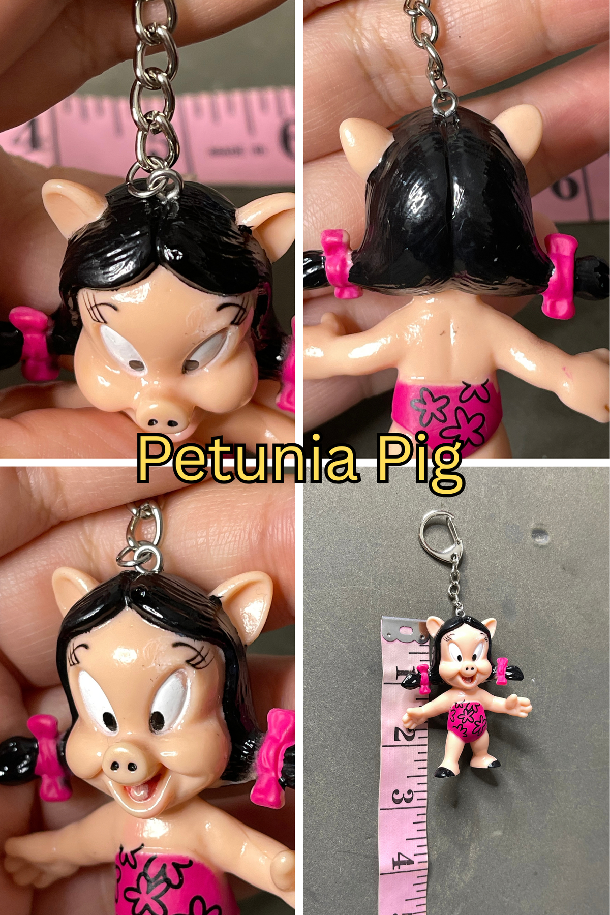 Vintage Upcyled Looney Tunes Keychains