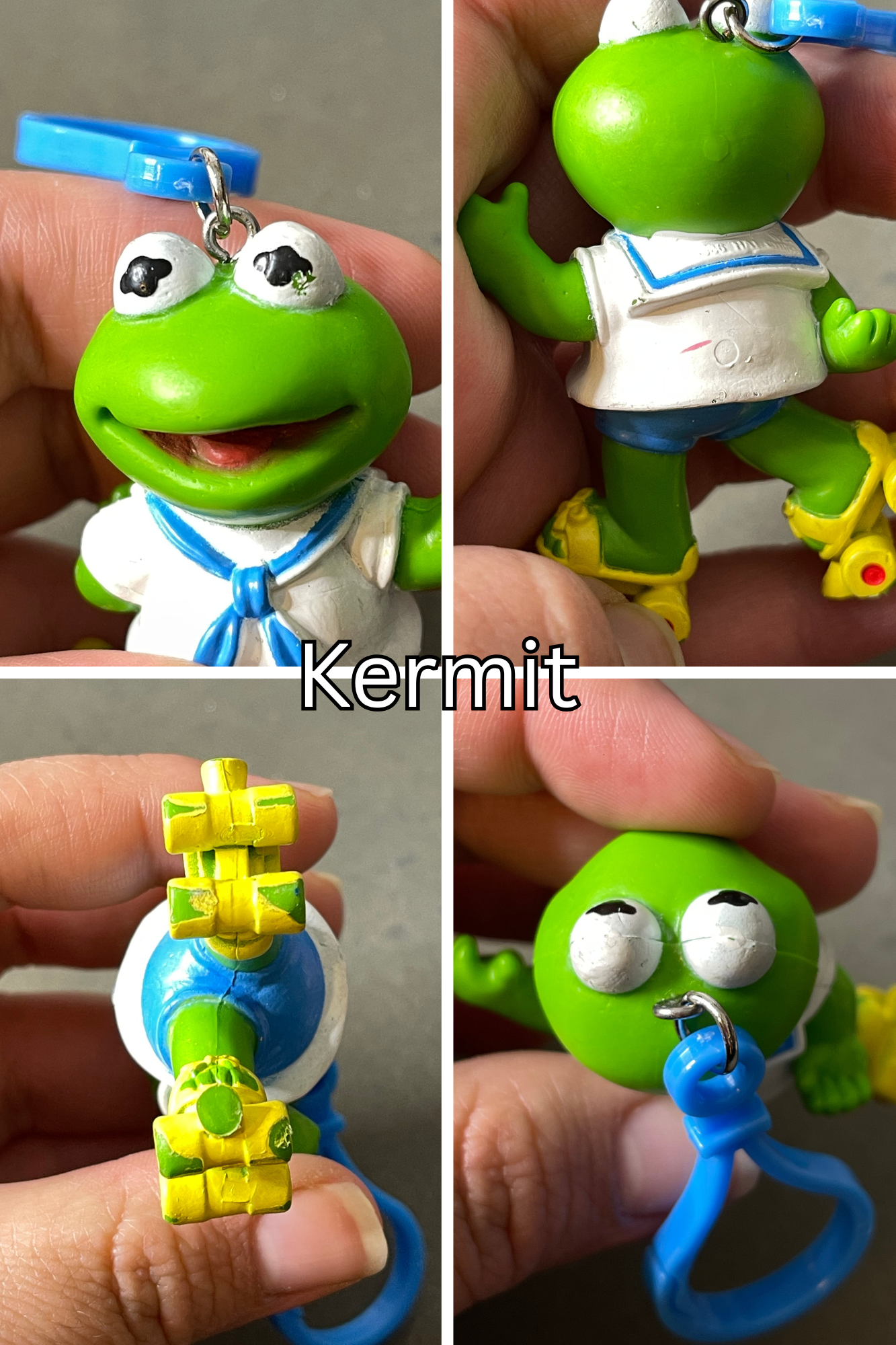 Vintage Upcycled Cartoon Toy Keychains