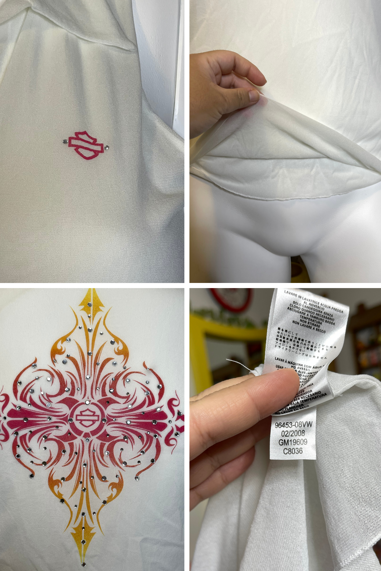 2000s White Mirco Mesh Harley Davidson Tank Top Sz XL/XXL