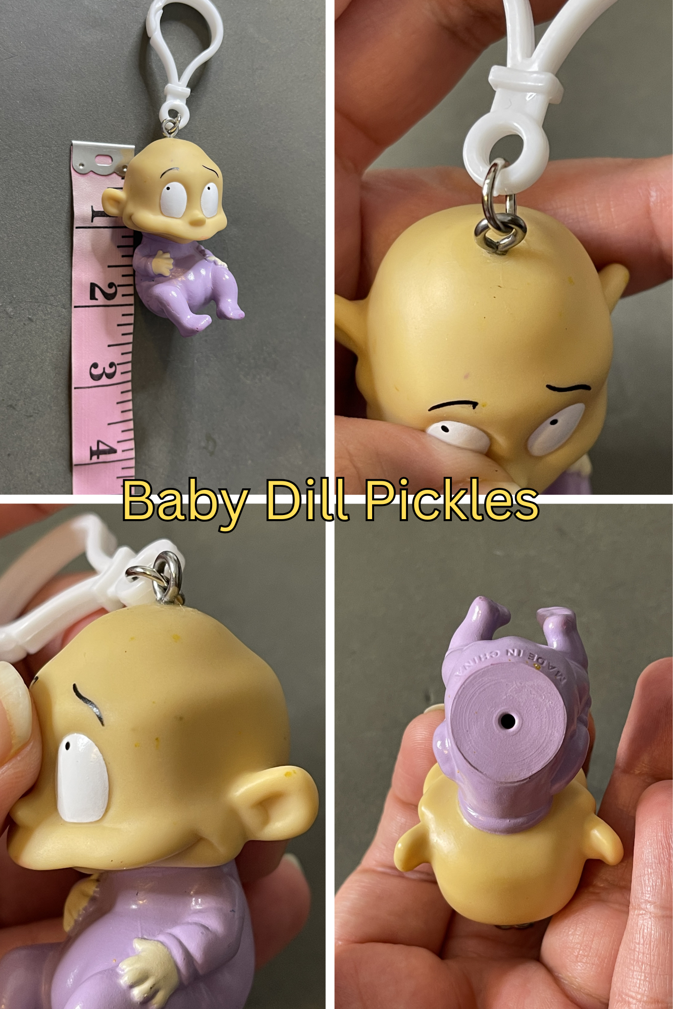 Vintage Upcycled Cartoon Toy Keychains