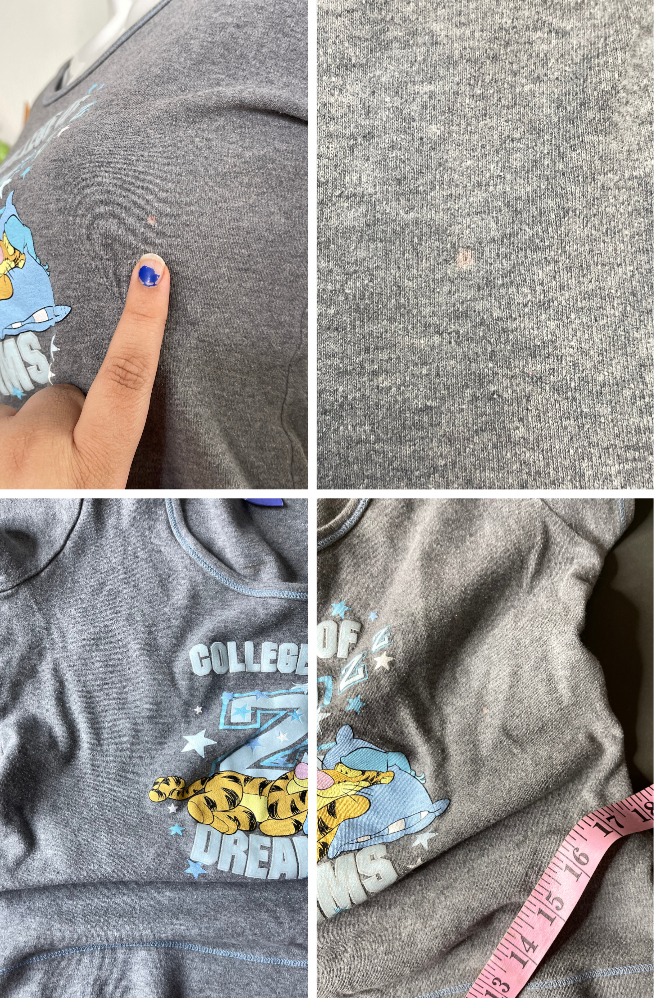 2000s Tigger "College of dreams" Cropped Baby Tee Sz  S/M