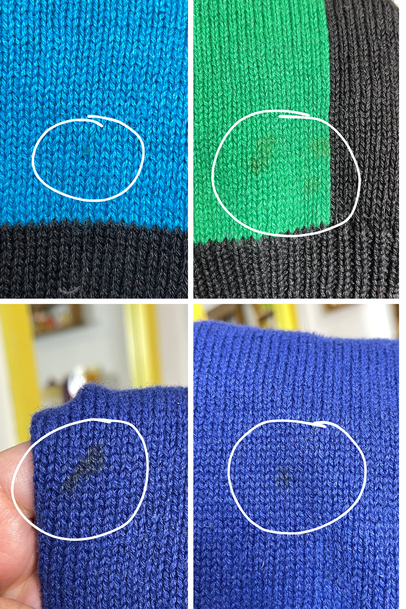 Vintage 90s Color Block Oversized Knit Sweater Sz M