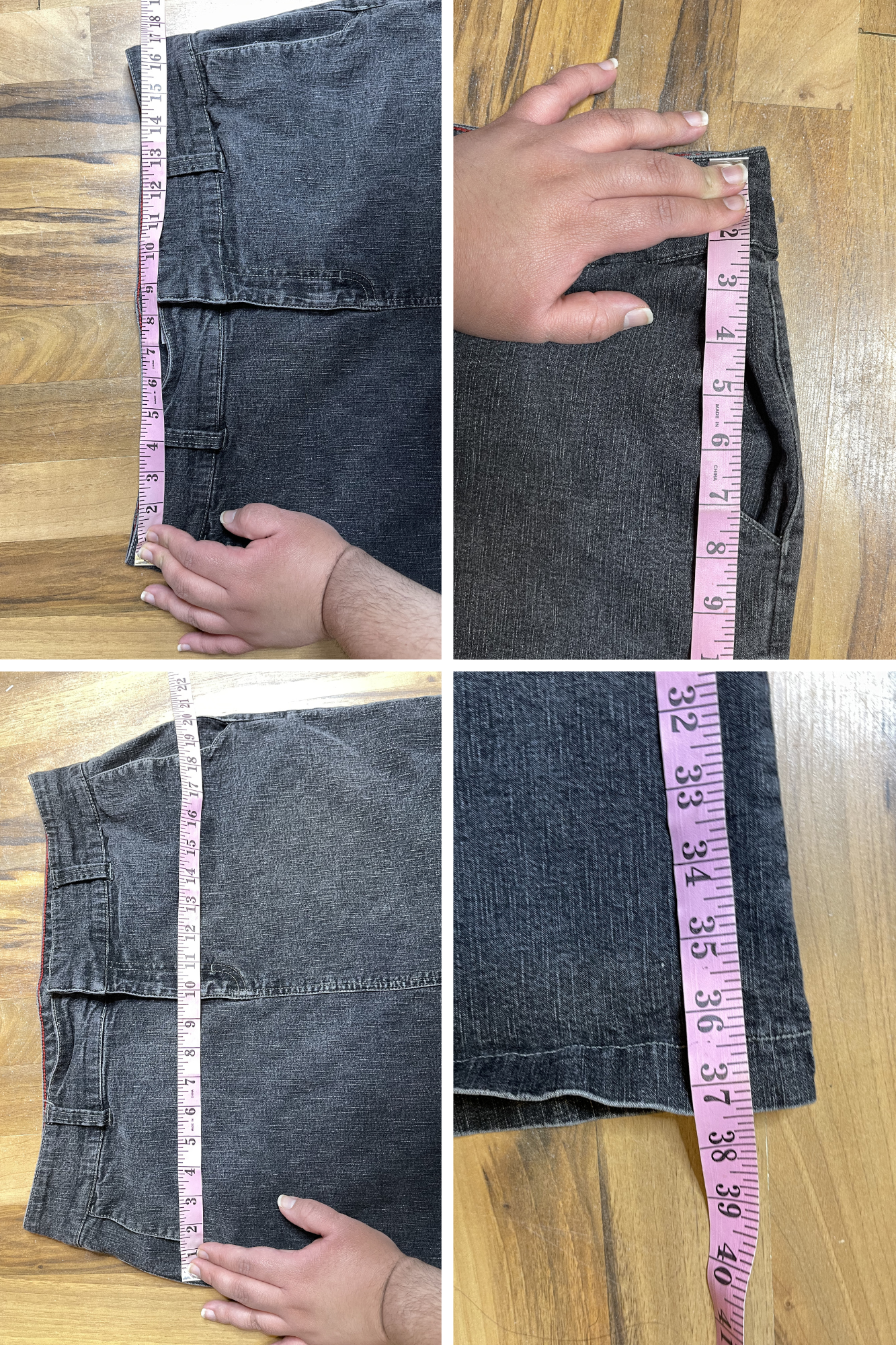 Vintage 2000s Tommy Hilfiger Faded Black Denim Maxi Skirt Sz 14