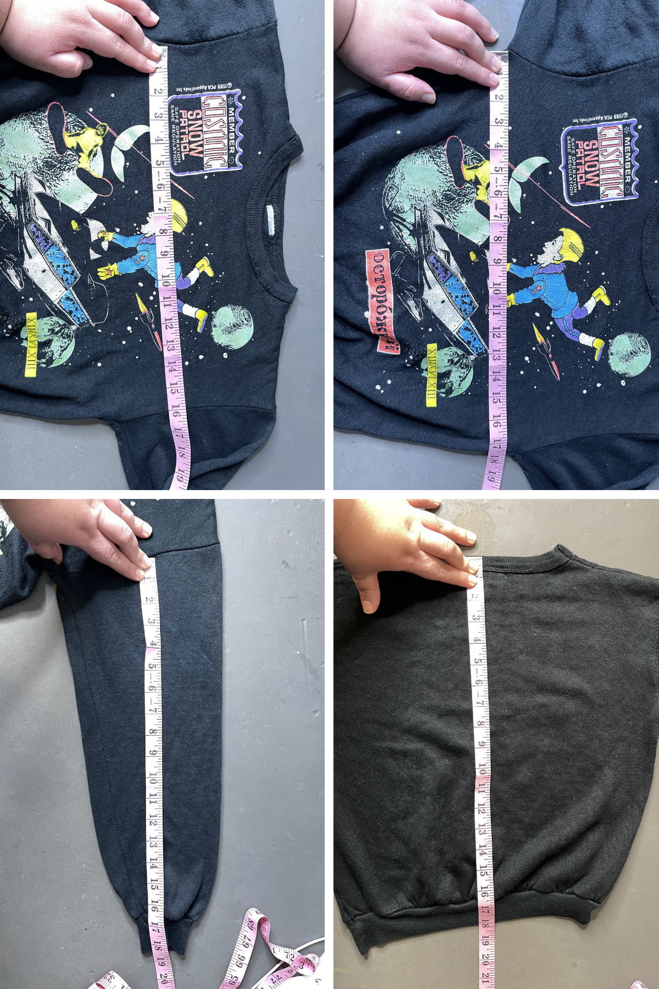 Vintage 80s Cosmic Snow Patrol Space Kids Crewneck Sweater