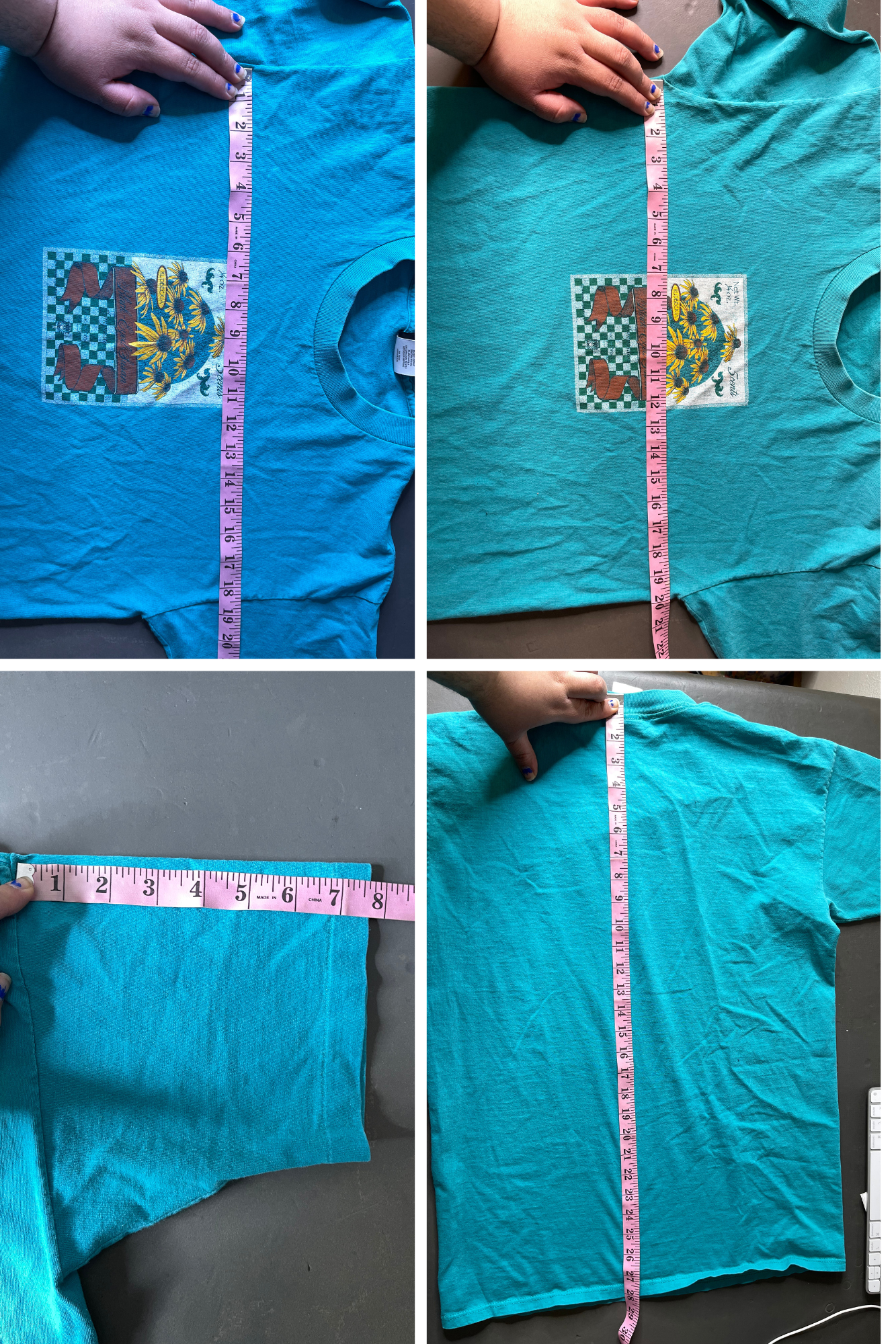 Vintage 90s Black-Eyed Susan Sunflowers Graphic Tee Sz L