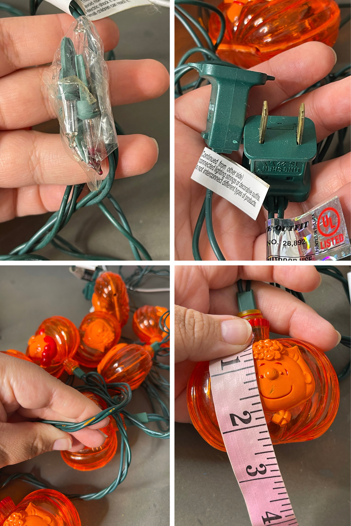 Vintage 2000s Peanuts Halloween Pumpkin Character Lights
