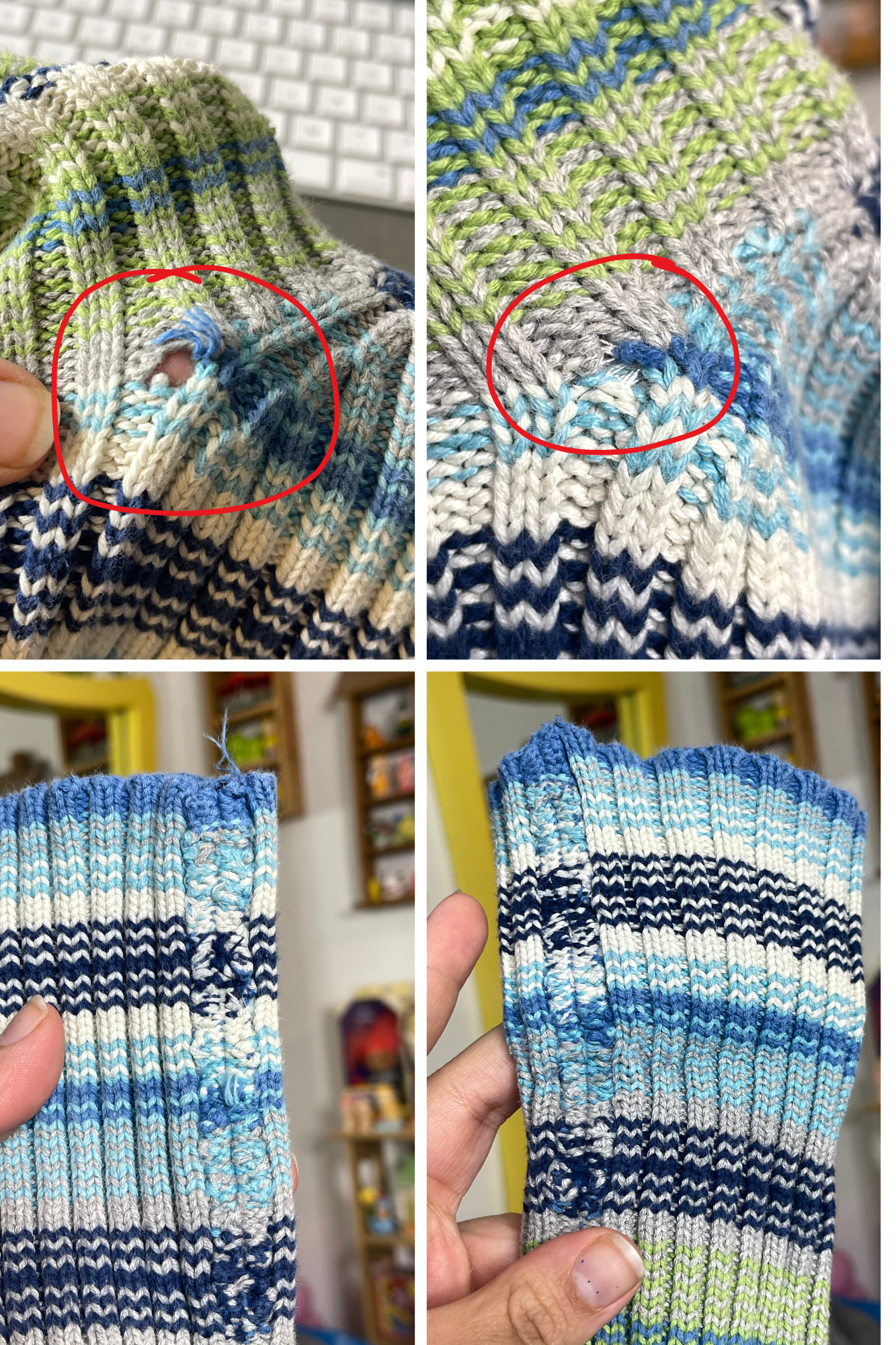 Vintage Gap Striped Thick Knit Turtleneck Sz S