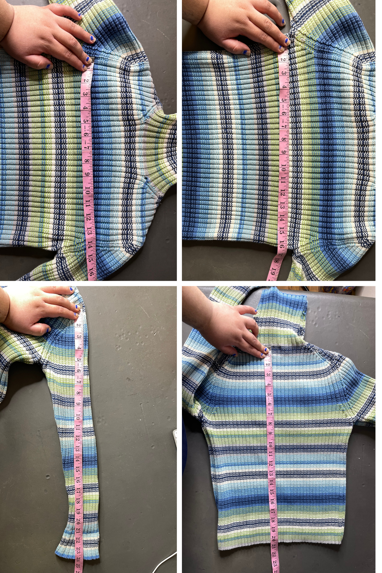 Vintage Gap Striped Thick Knit Turtleneck Sz S