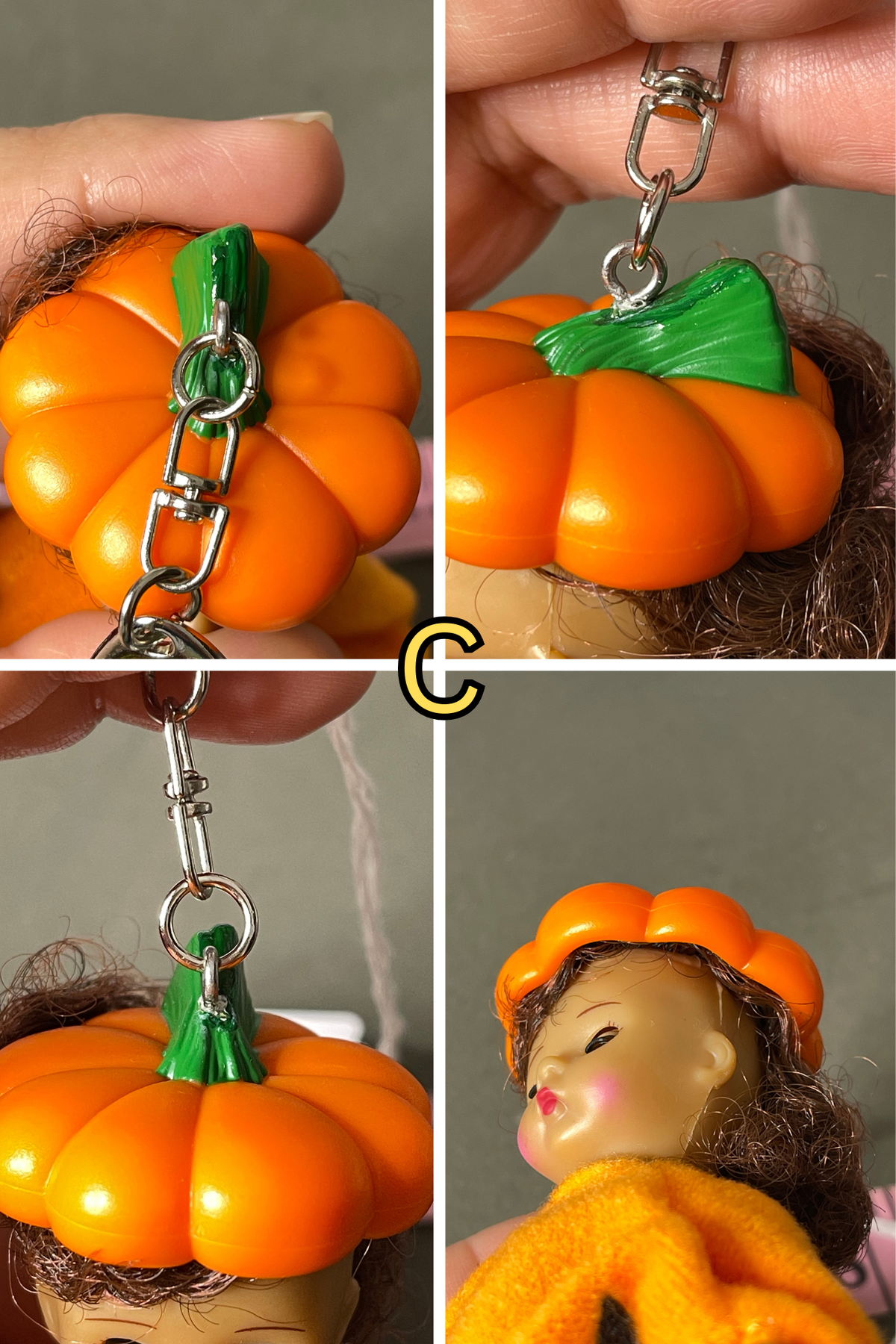 2000s Pumpkin Costume Madame Alexander Dolls Keychains