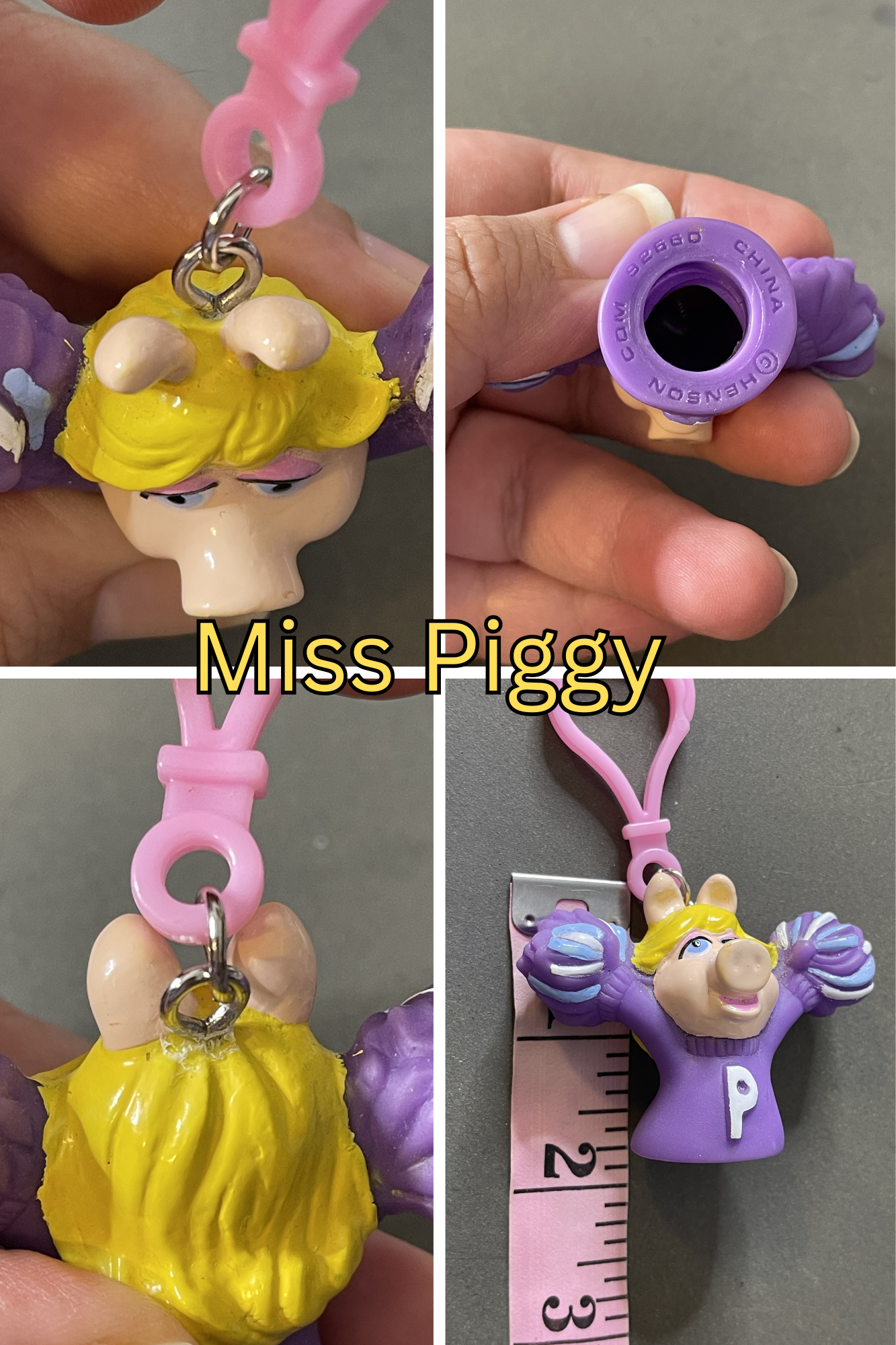 Vintage Upcycled Cartoon Toy Keychains #2