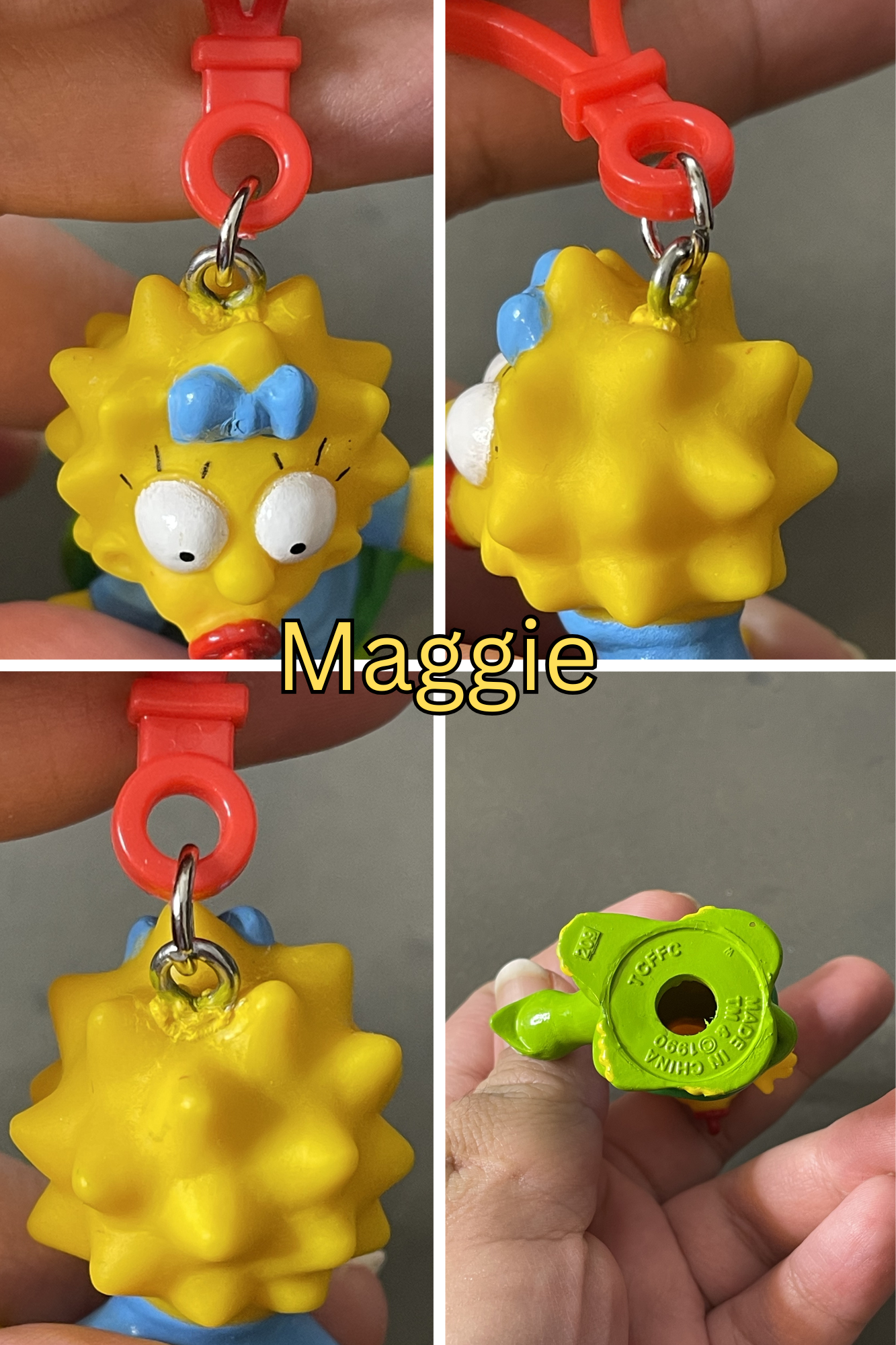 Vintage Upcycled Cartoon Toy Keychains #1