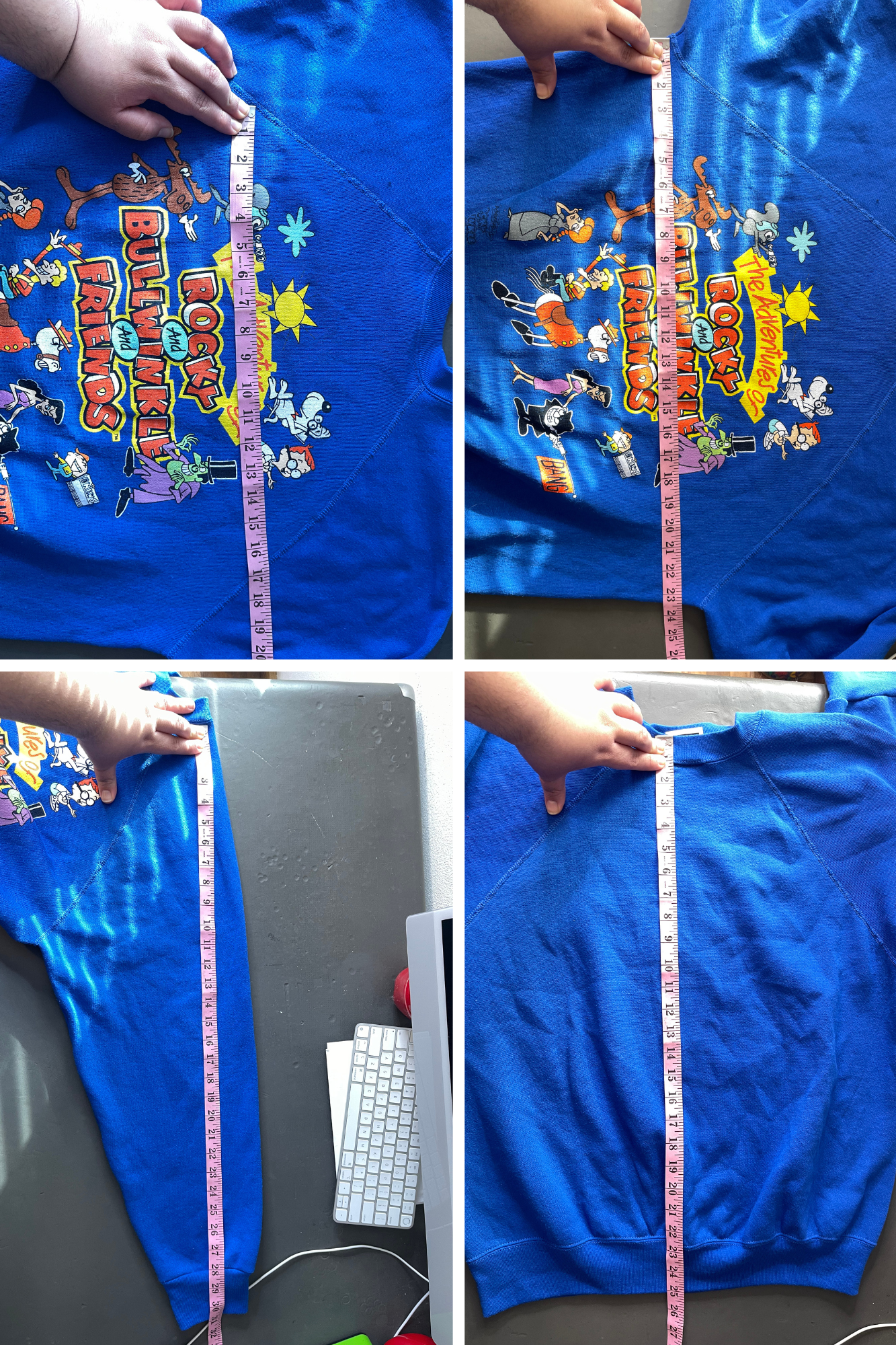 Vintage The Adventures of Rocky and Bullwinkle and friends crewneck sweater Sz L