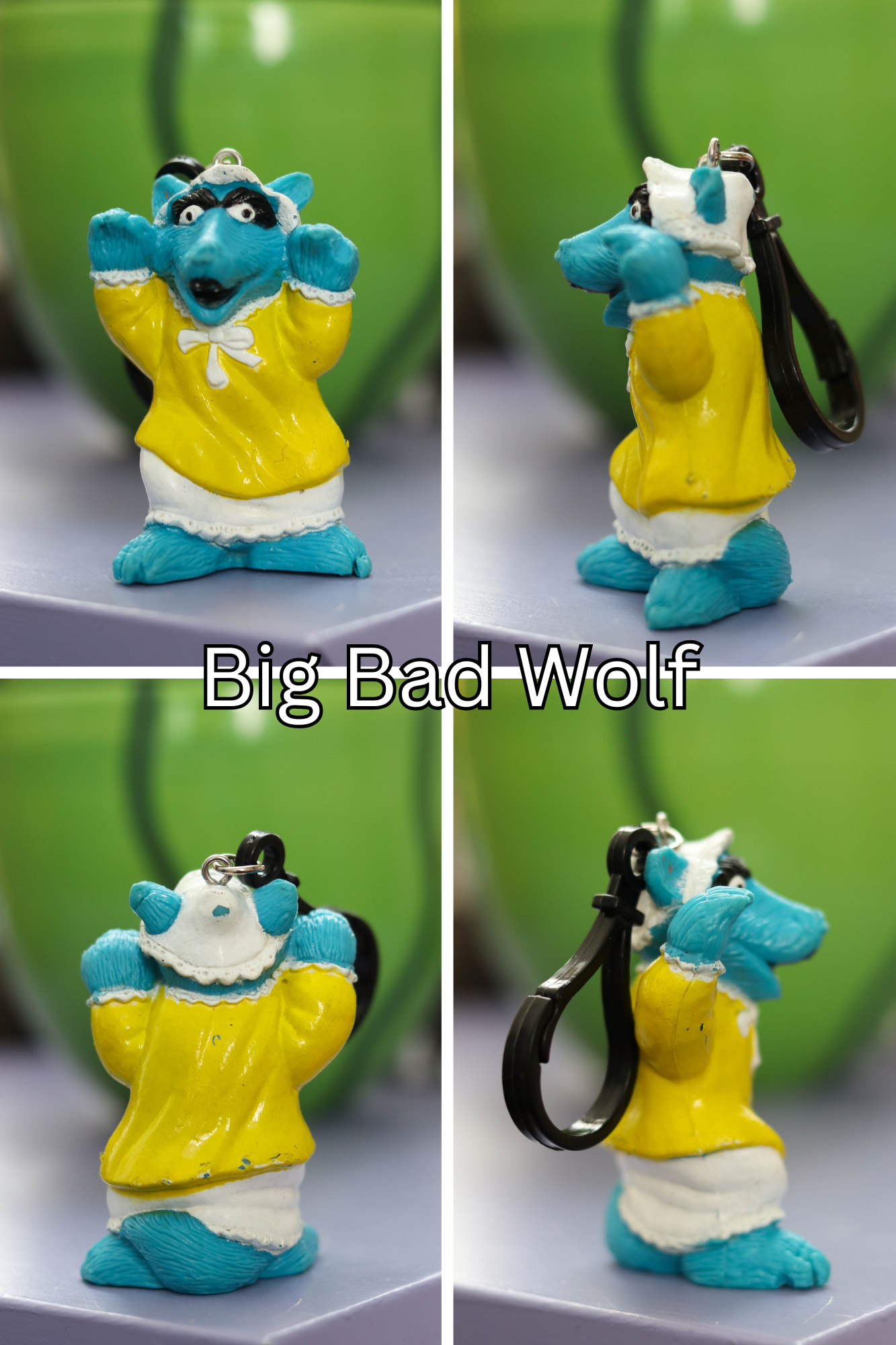 Vintage Upcycled Cartoon Toy Keychains