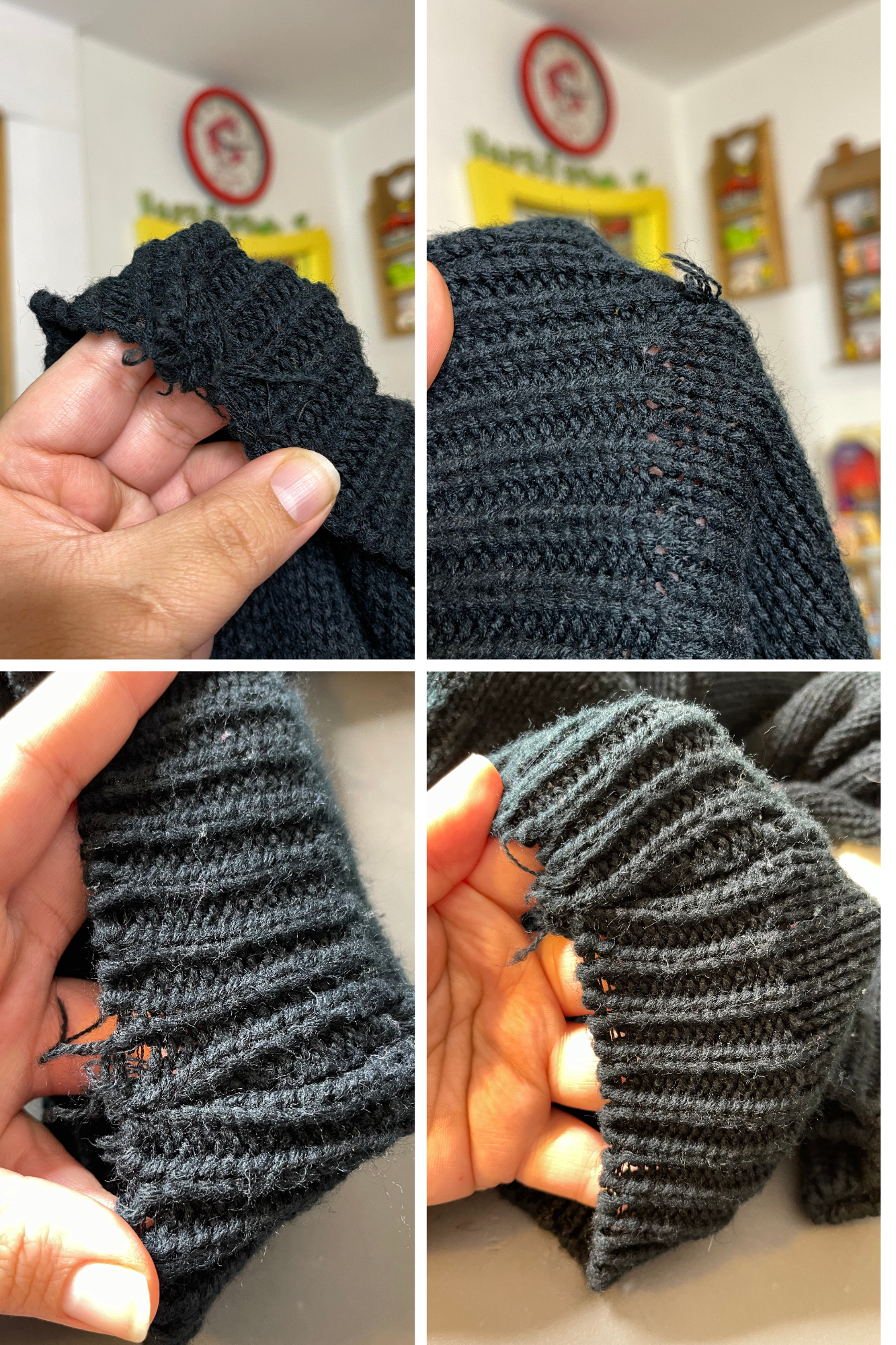 Vintage Funky Telephone Knit Sweater Sz M/L