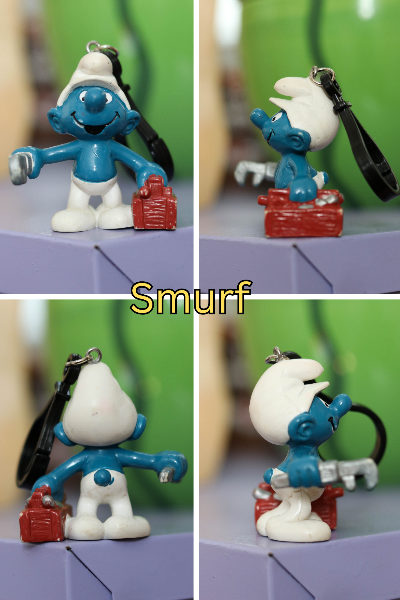 Vintage Upcycled Cartoon Toy Keychains #2