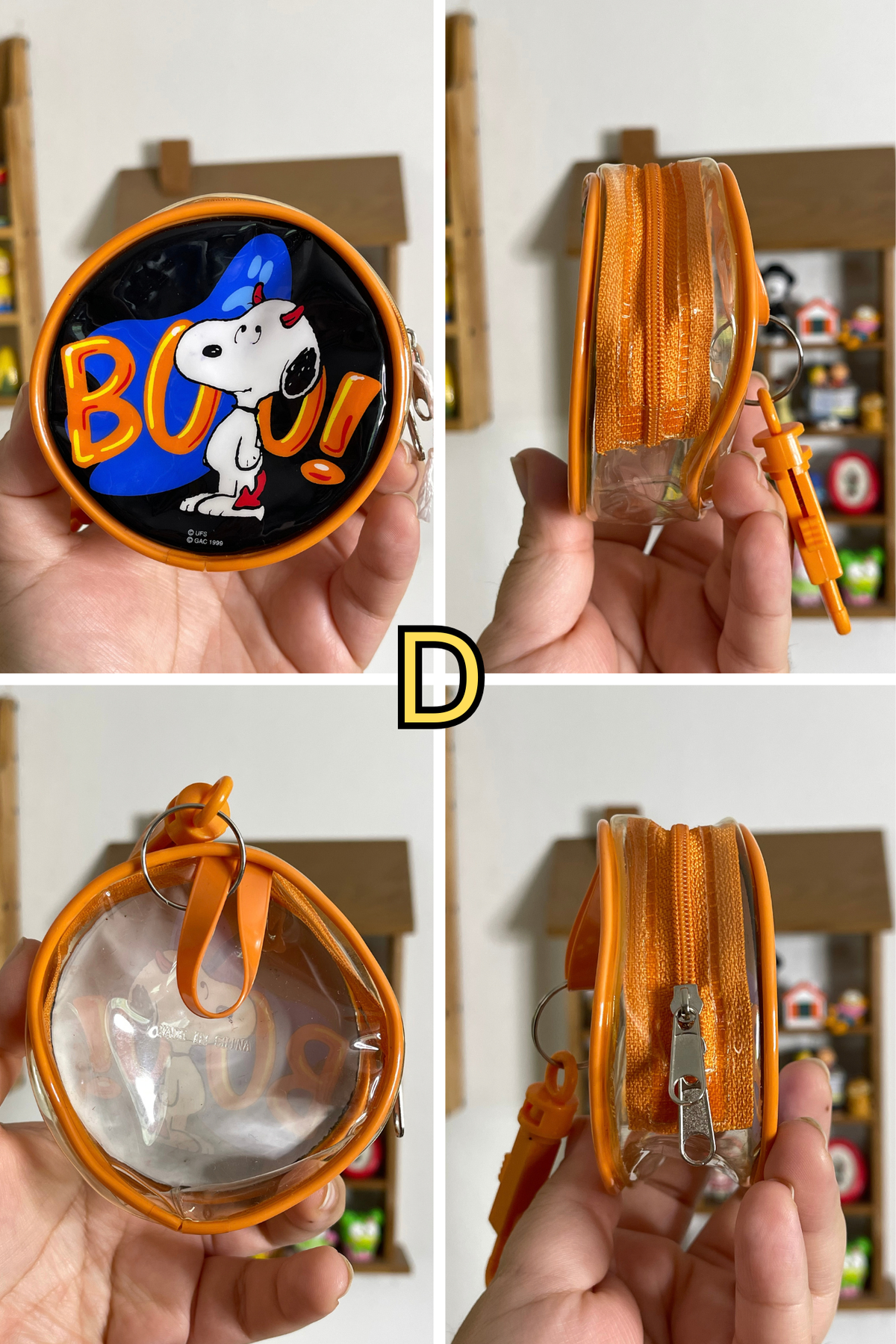 Vintage 2000s Snoopy BOO! Devil Keychain Pouch
