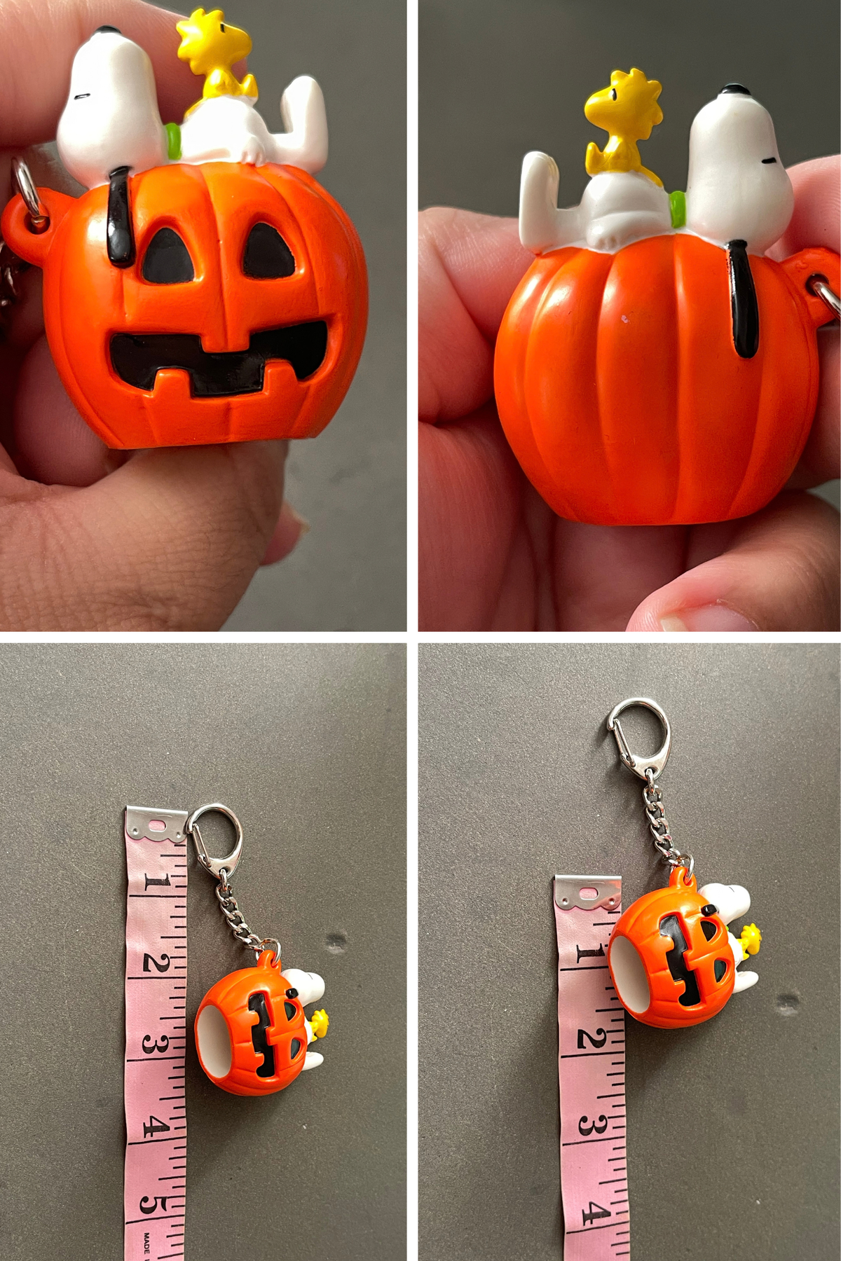 2000s Snoopy & Woodstock Pumpkin Keychain + Case (B)