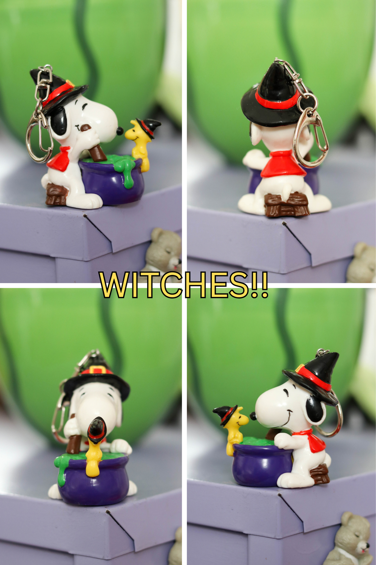 Vintage Snoopy Halloween Upcycled Keychains