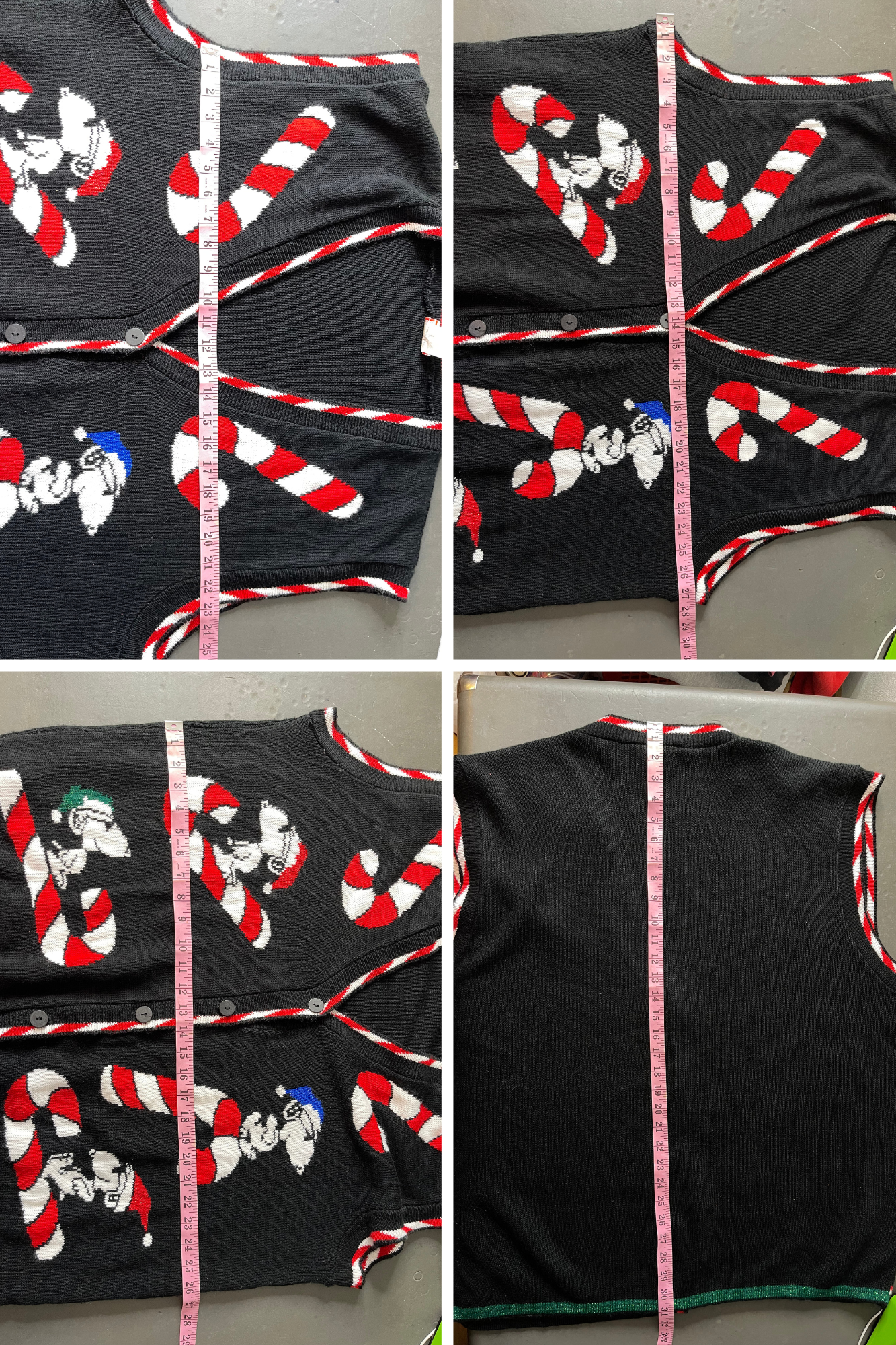 Vintage Plus Size Snoopy Holiday Knit Sweater Vest Sz 22W