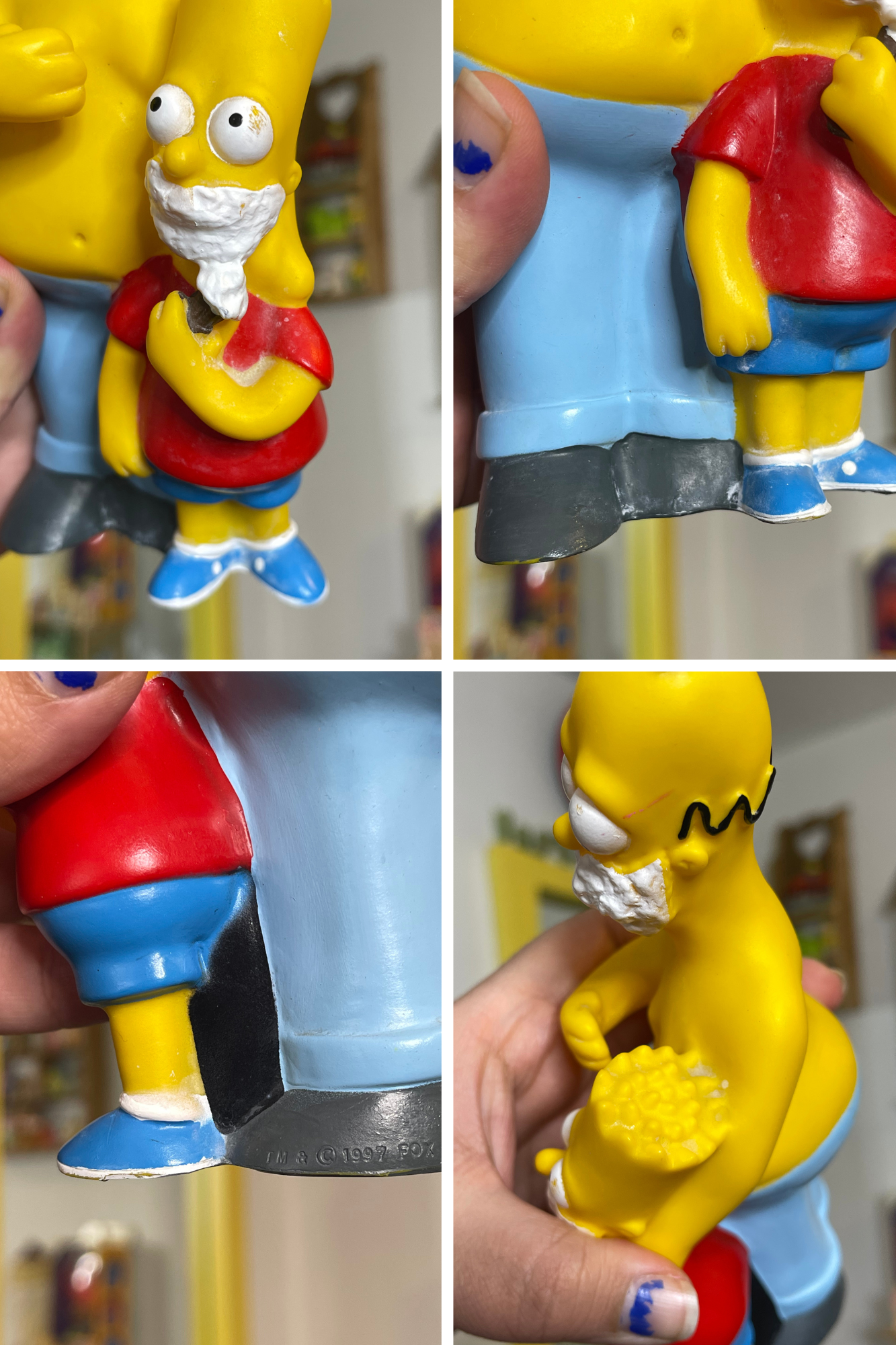 Vintage 90s The Simpsons Homer And Bart Razor Holder