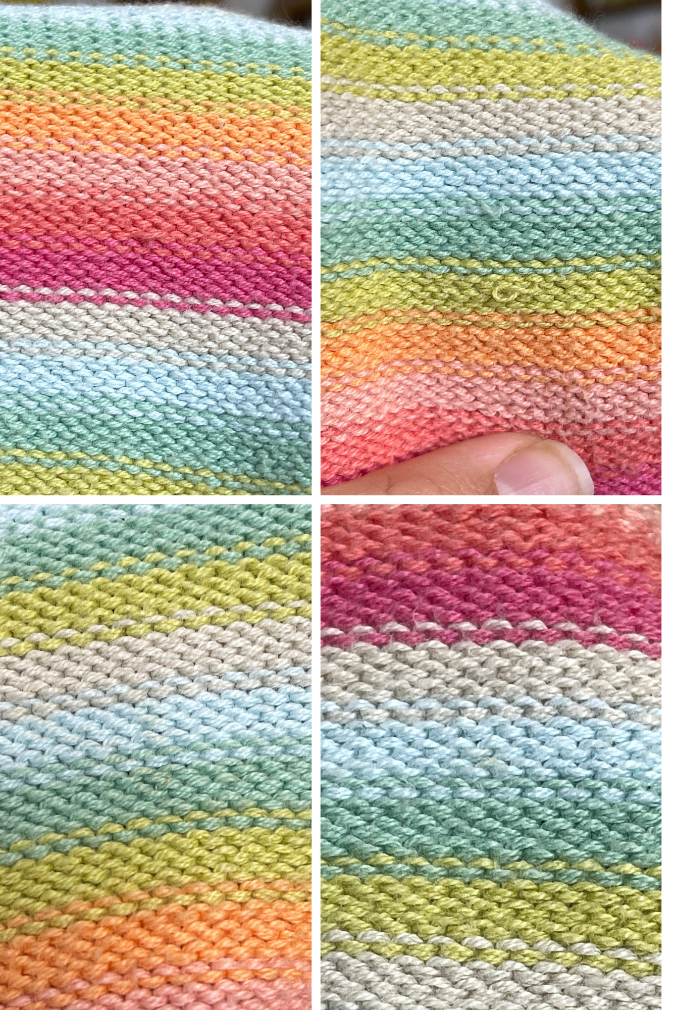 Vintage Rainbow Striped Knit Zip-Up Sweater Sz XL
