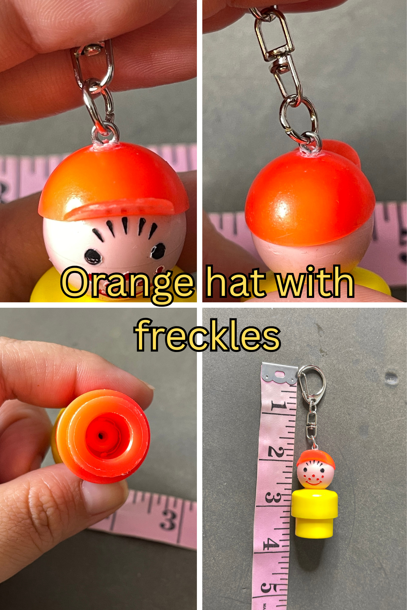 Vintage Upcyled Fisher-Price Little People Keychains