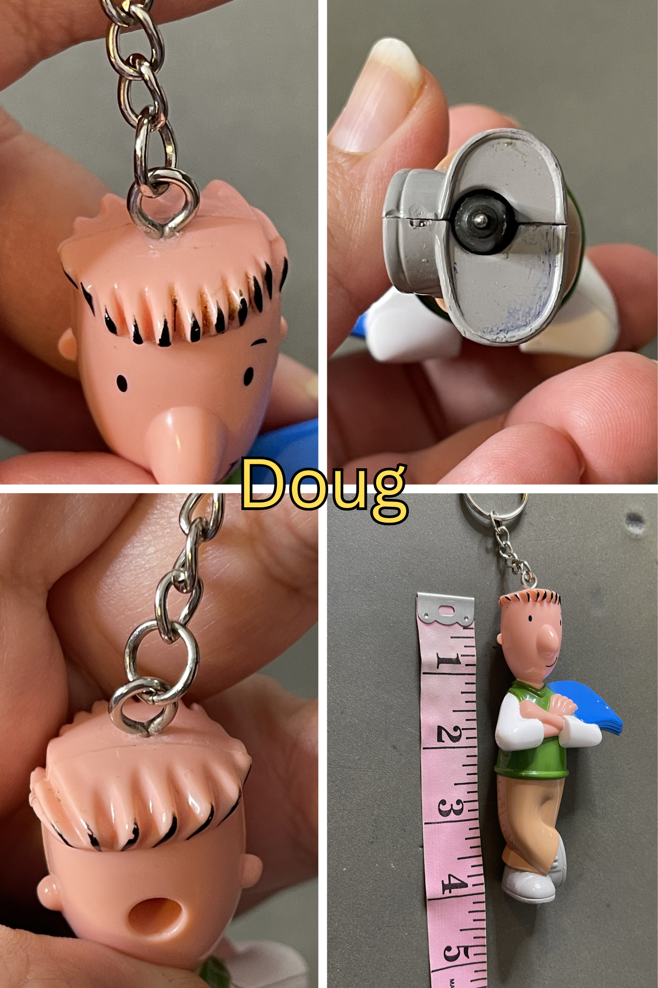 Vintage Upcycled Cartoon Toy Keychains #1