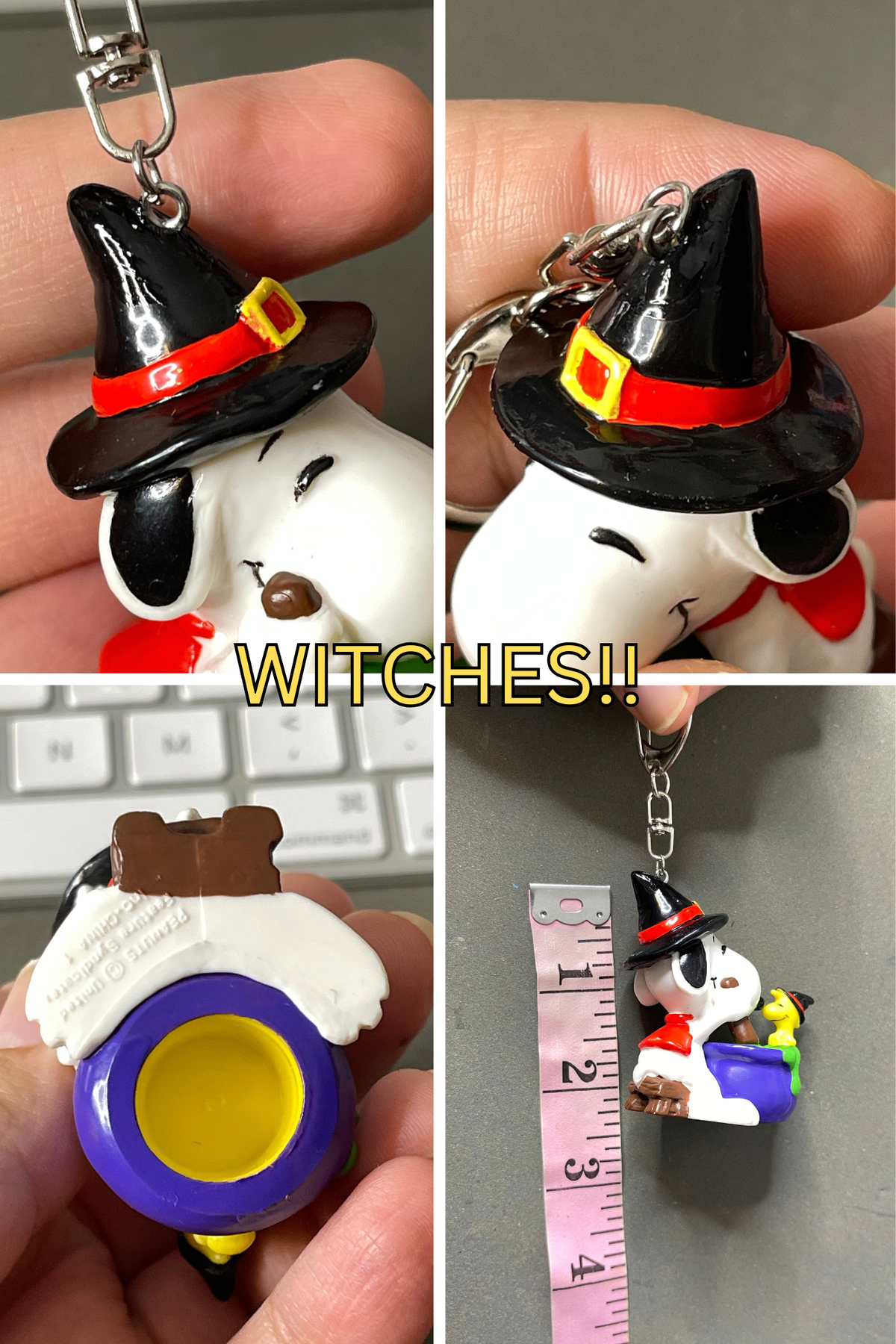Vintage Snoopy Halloween Upcycled Keychains