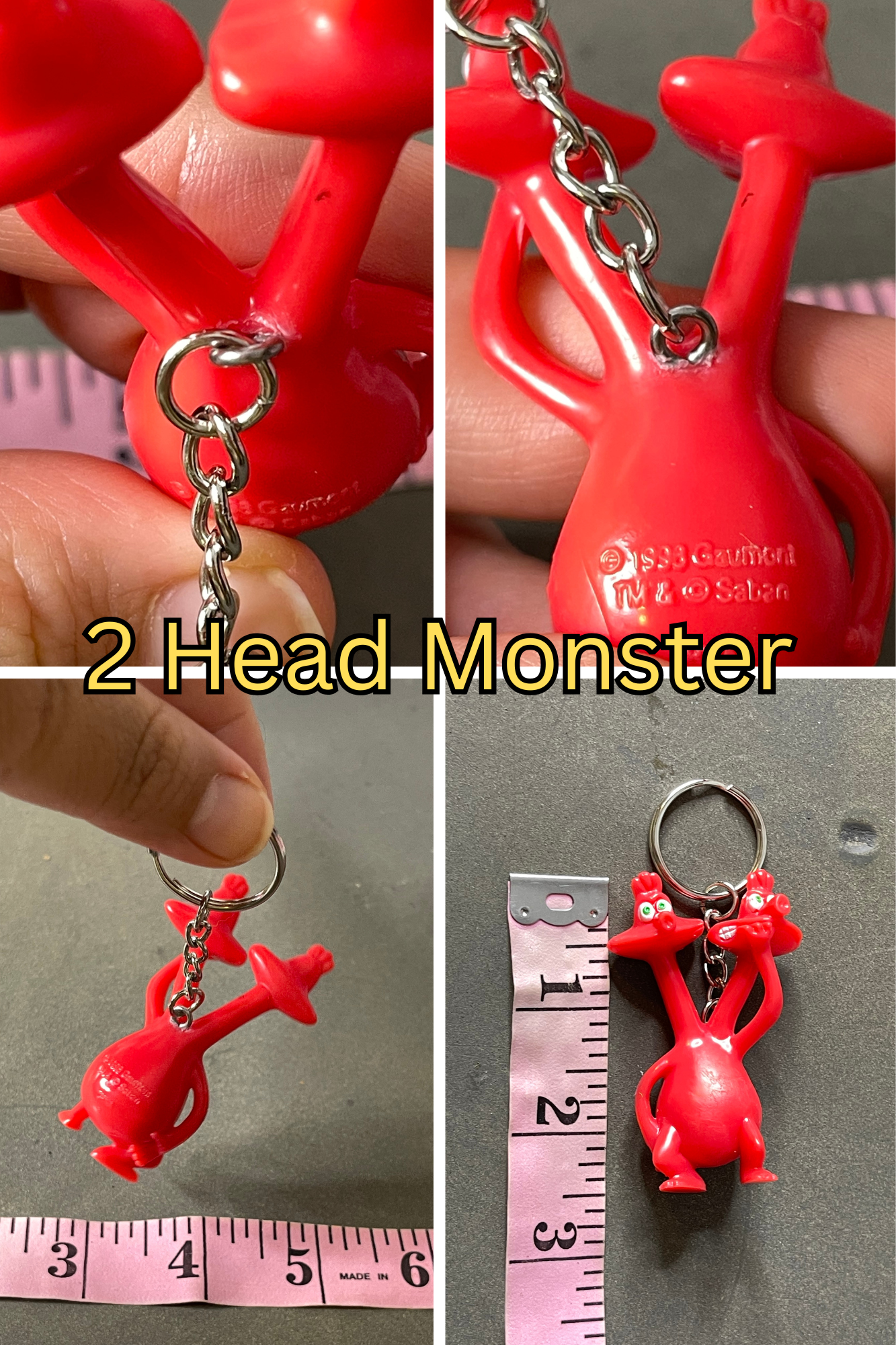 Vintage Upcyled "The Freaks" Toy Keychains