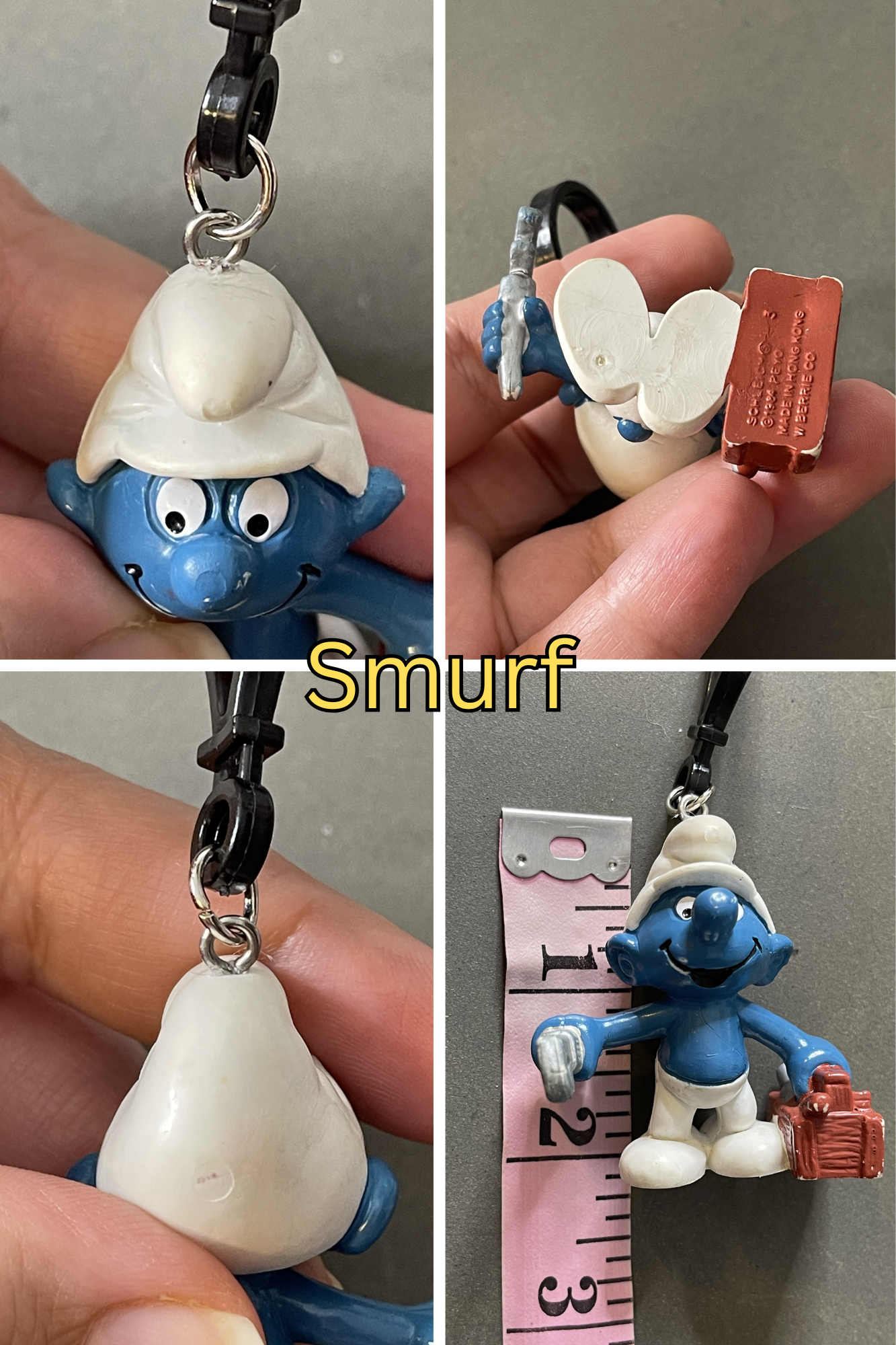 Vintage Upcycled Cartoon Toy Keychains #2