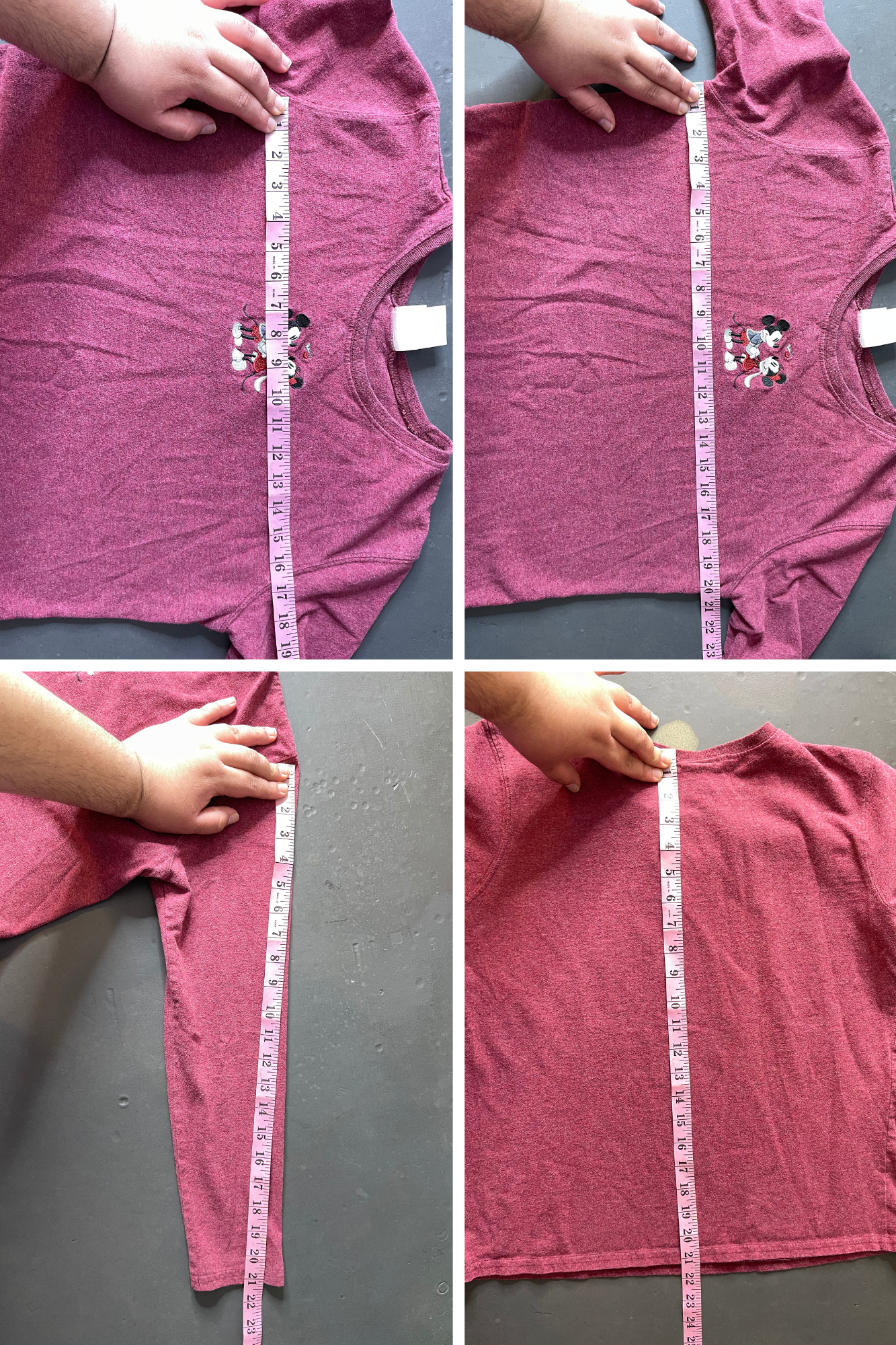 2000s Mickey & Minnie Mouse Winter Love Long Sleeve Sz M