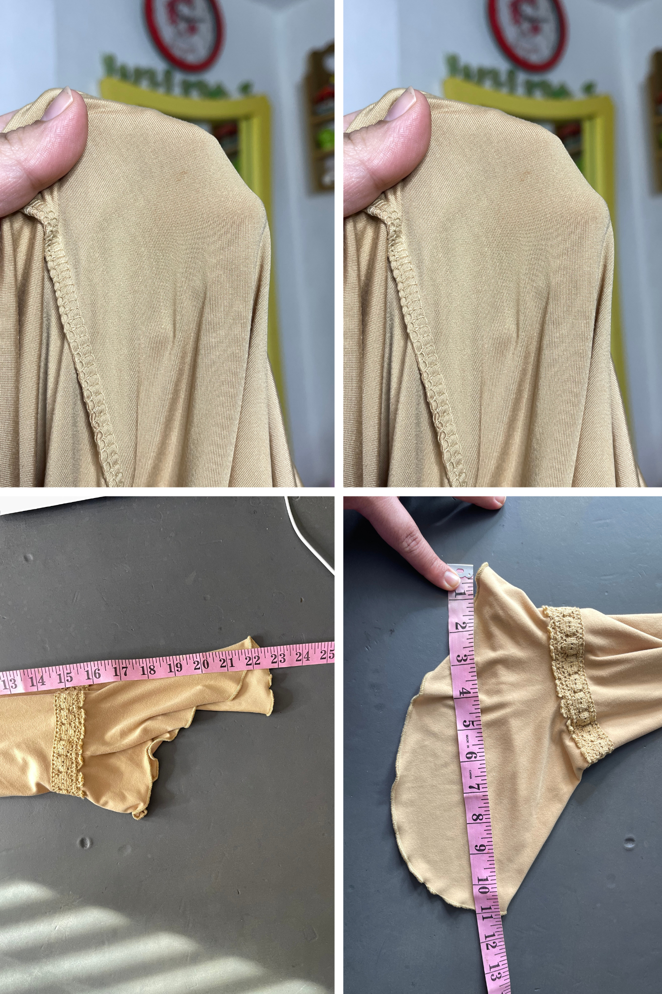 2000s Tan Boho Fairy Bell Sleeve Style Top Sz L