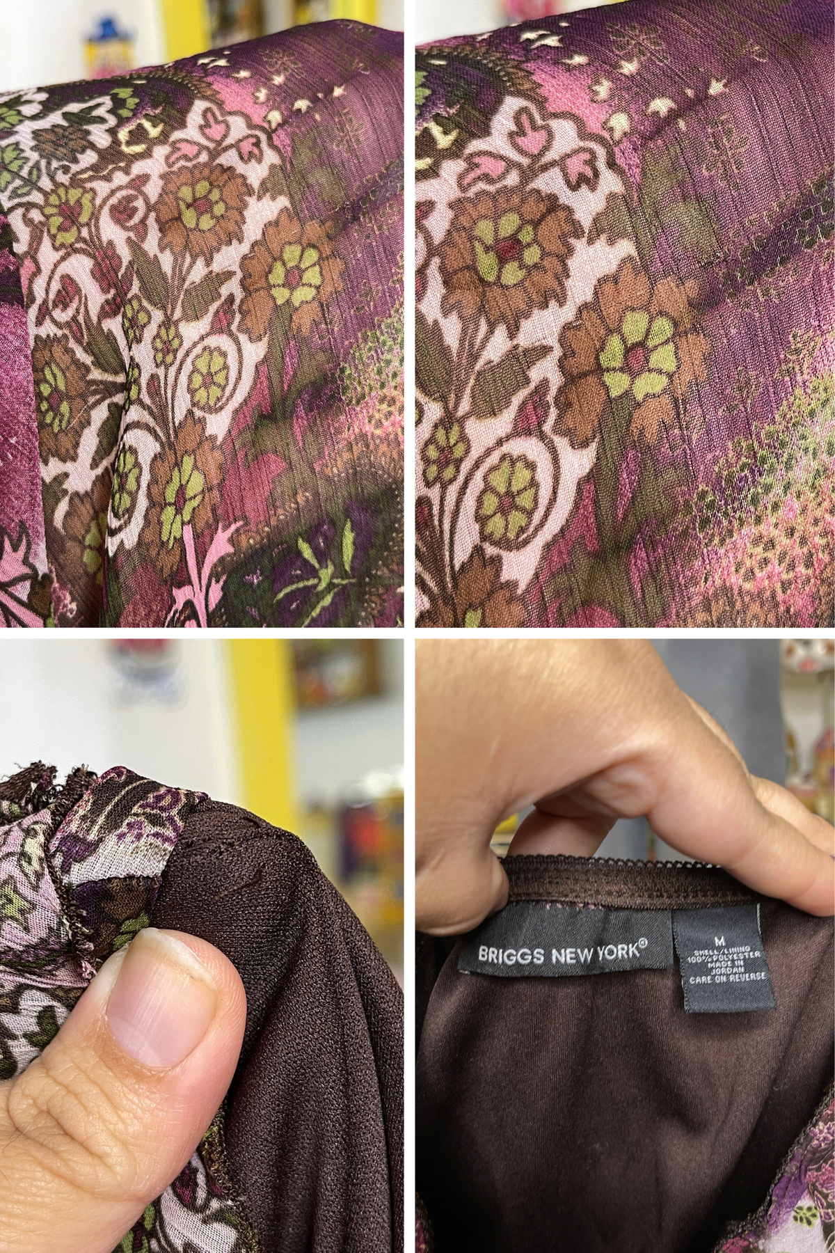 2000s Purple Paisley Print Midi Skirt Sz M