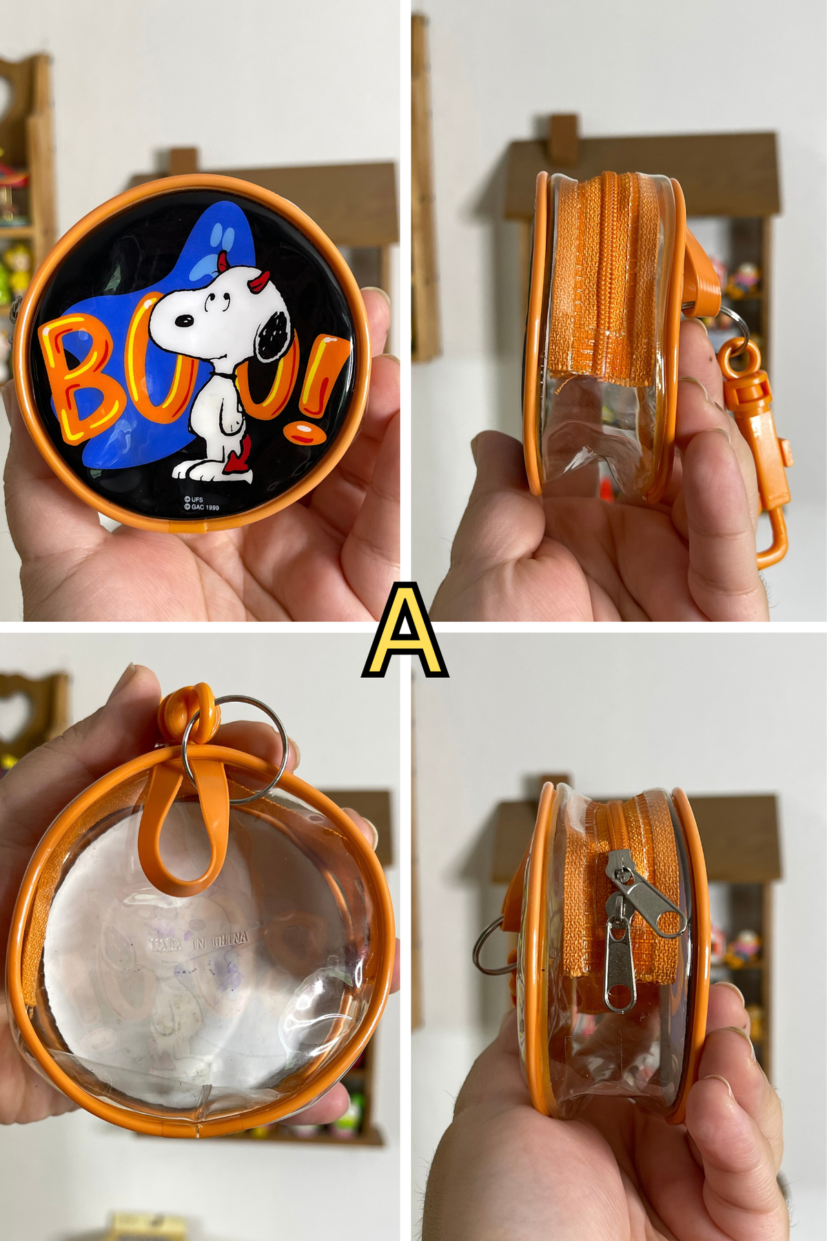 Vintage 2000s Snoopy BOO! Devil Keychain Pouch