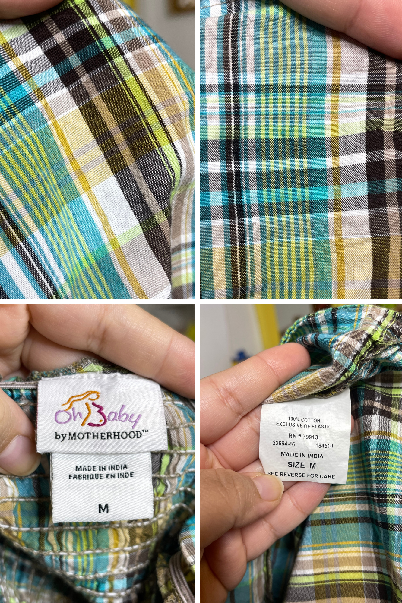2000s Green Multi-Color Plaid Tank Top Sz M