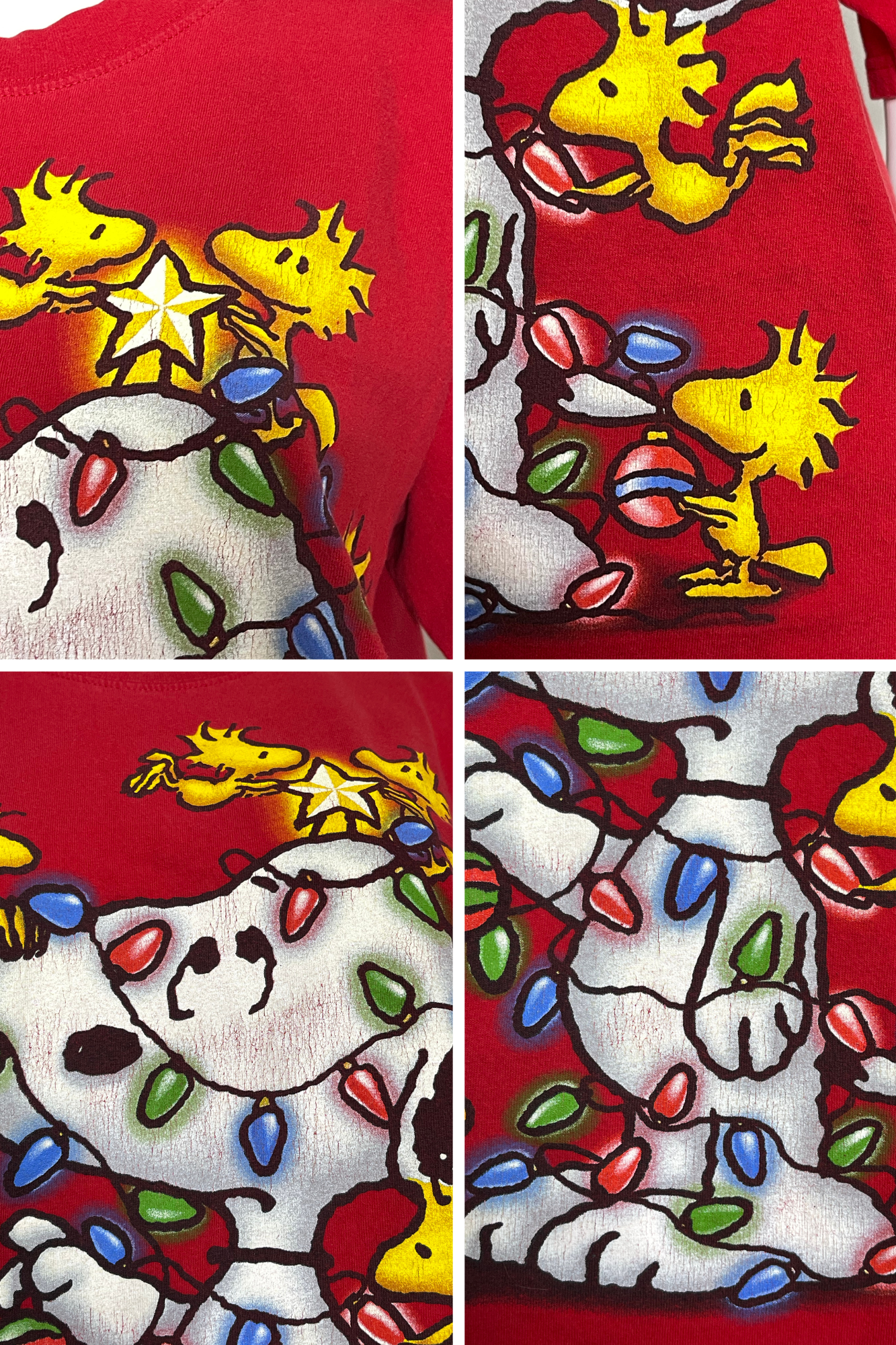 2000s Snoopy & Woodstock Holiday Graphic Tee Sz L