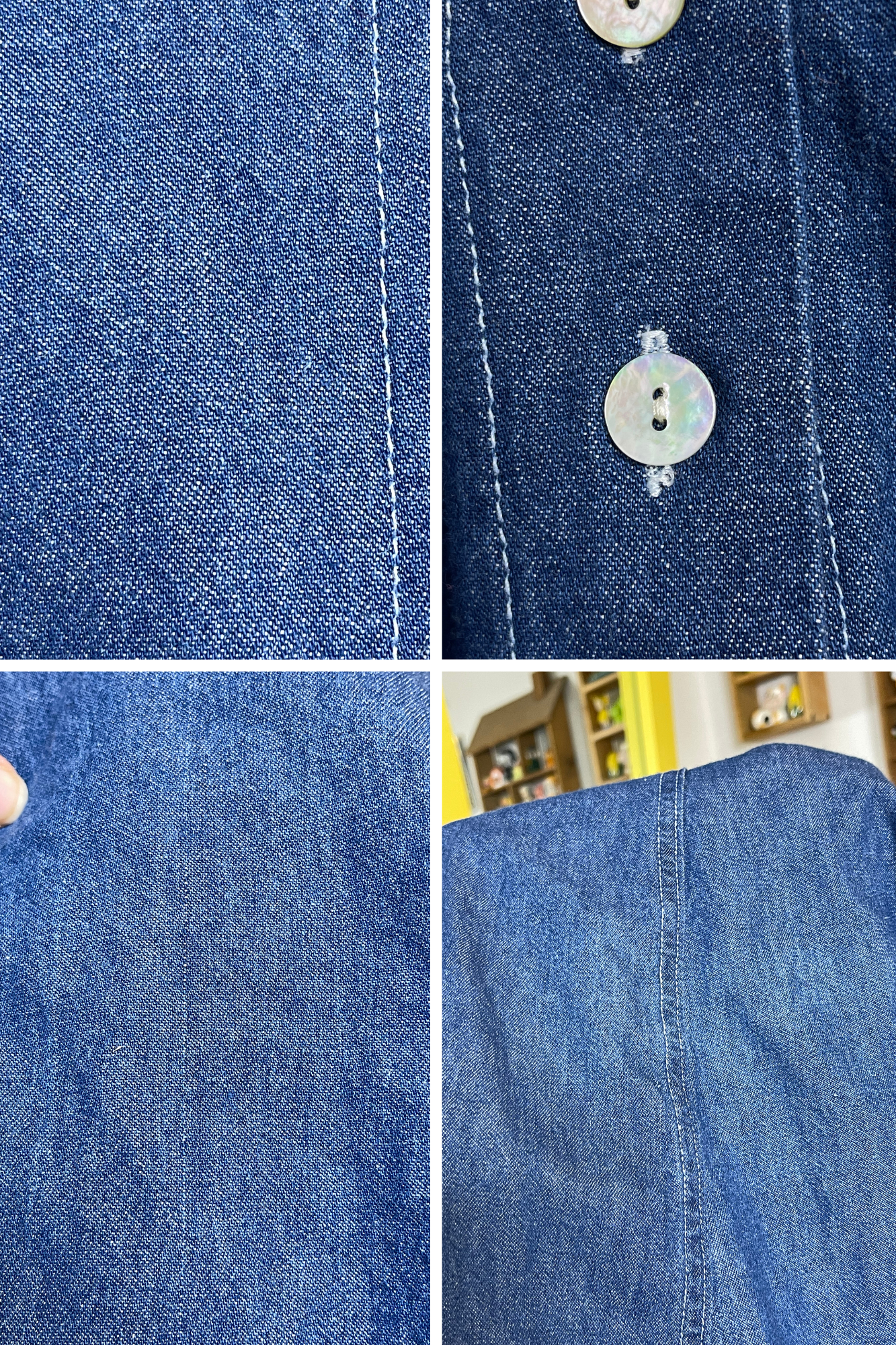 Vintage Denim Button Down Maxi Dress Sz 7