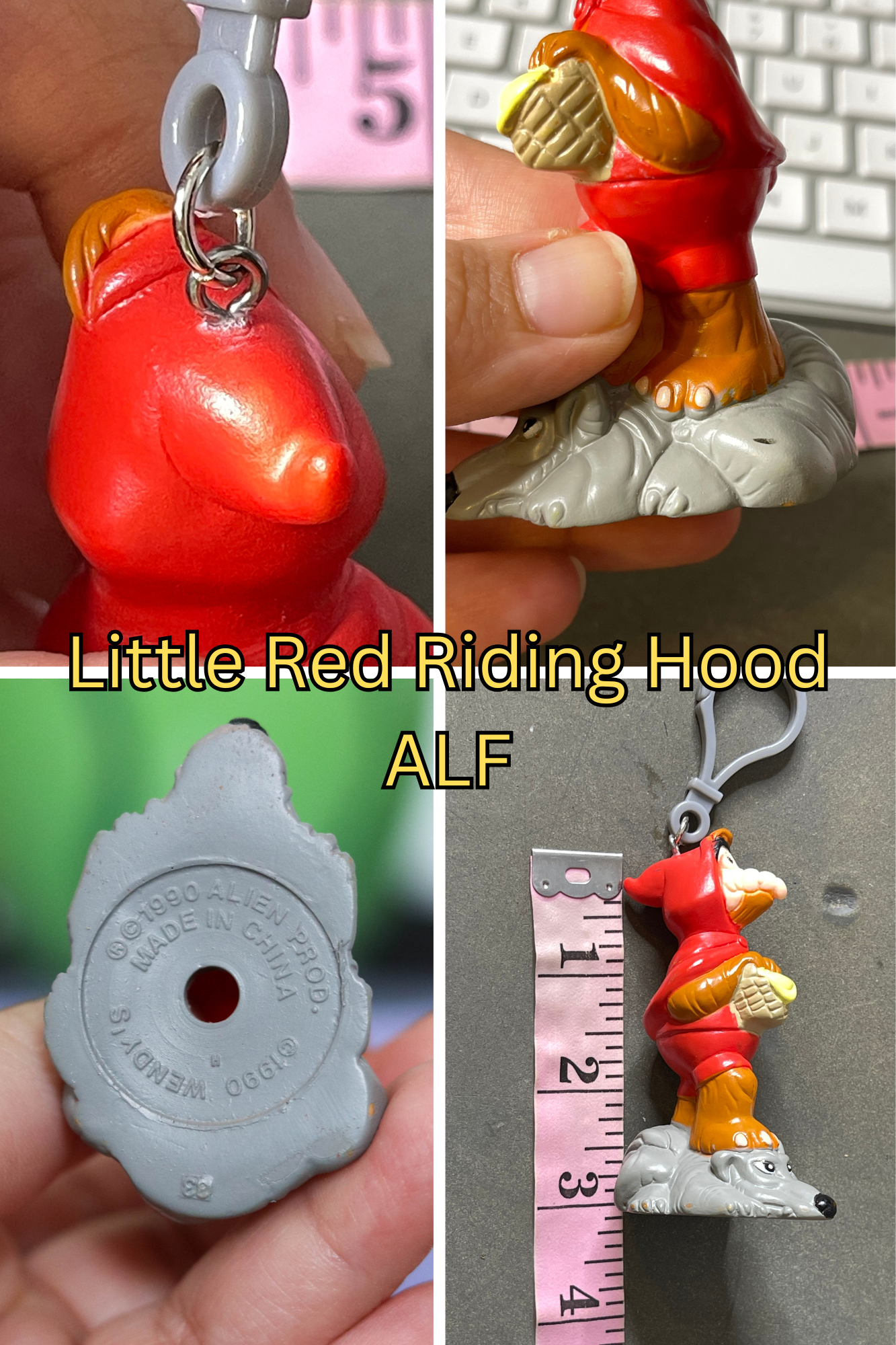 Vintage Rubber Upcycled Nostalgia Keychains #2