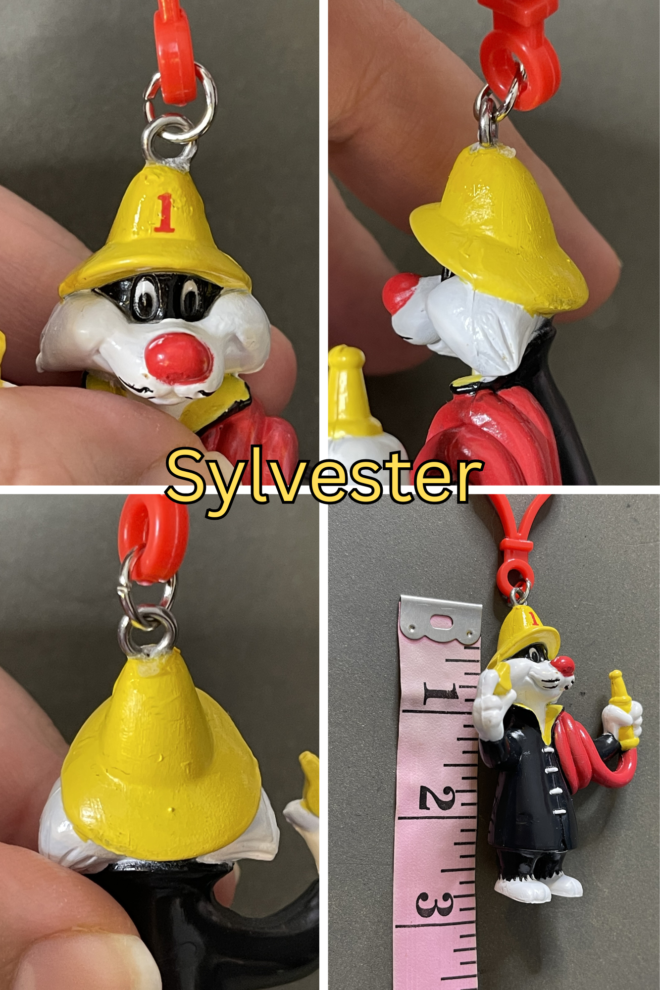 Vintage Upcycled Cartoon Toy Keychains #2