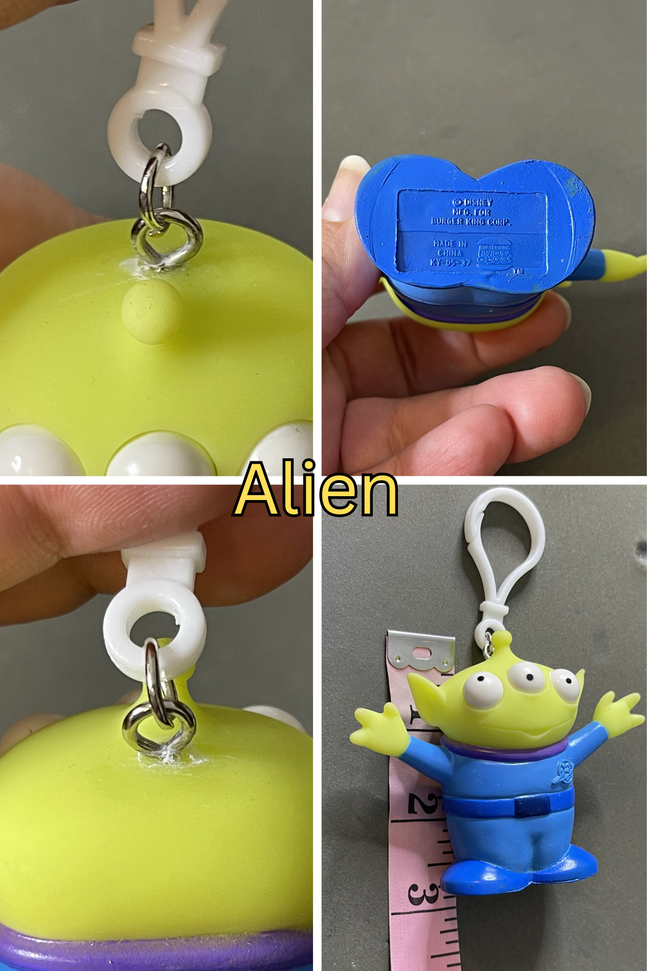 Vintage Upcycled Cartoon Toy Keychains #1