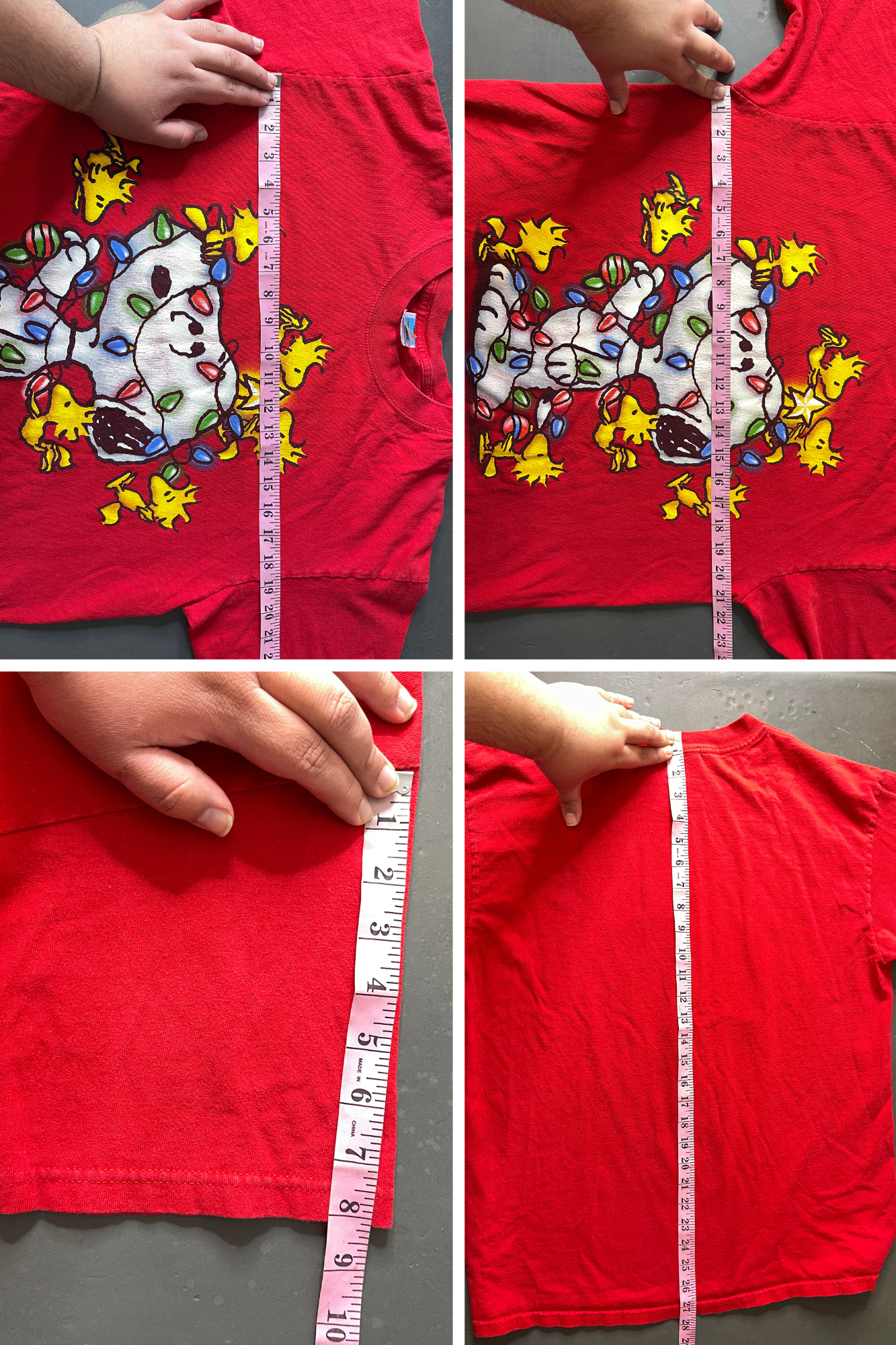 2000s Snoopy & Woodstock Holiday Graphic Tee Sz L