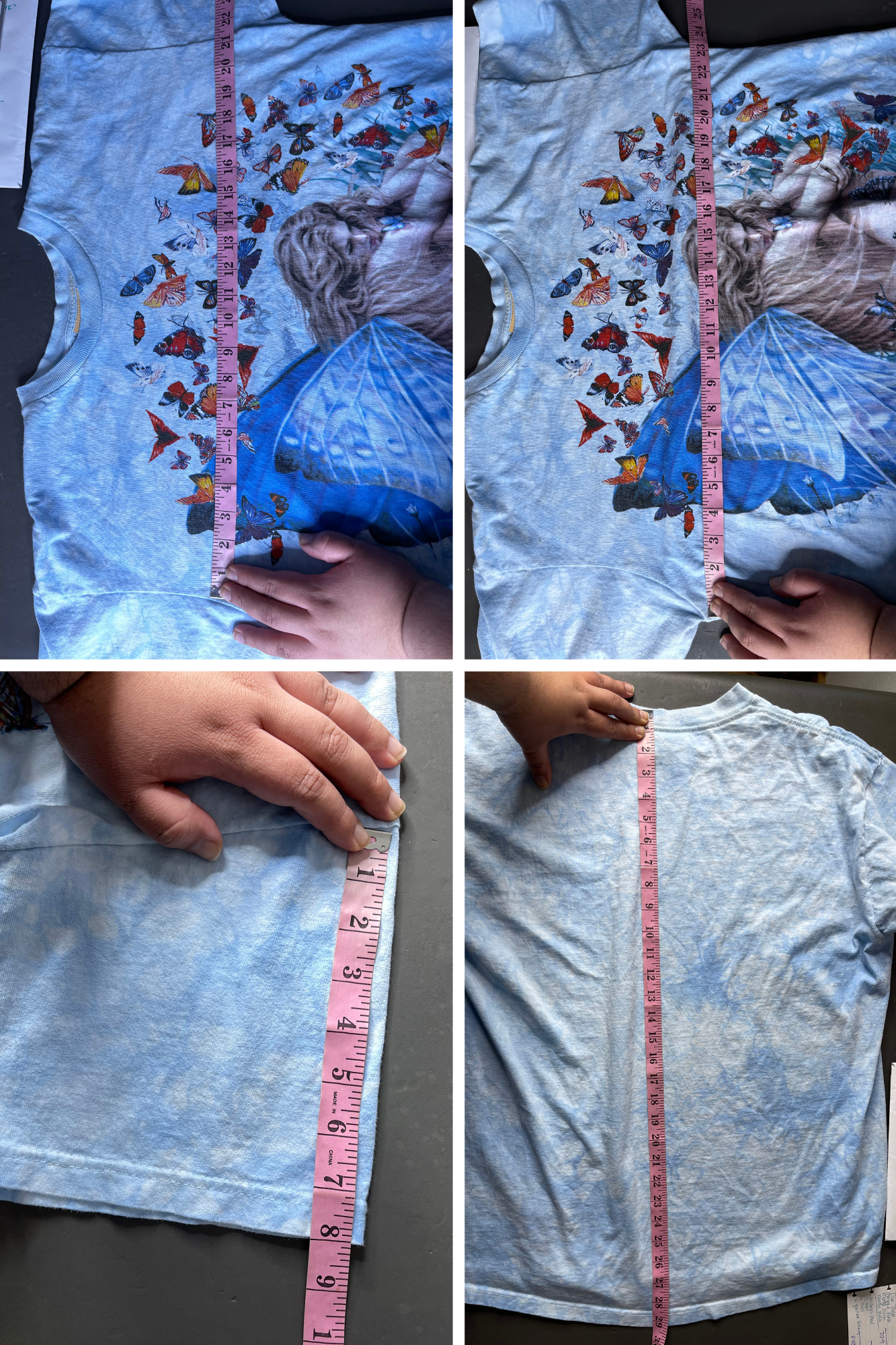 Vintage 2000s Field Of Dreams Butterfly Fairy Tie-dye Graphic Tee Sz XL