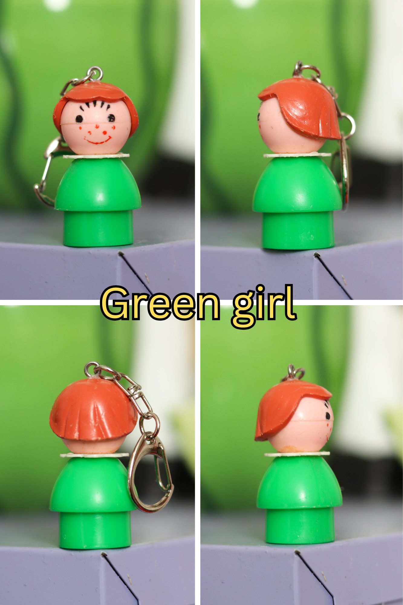 Vintage Upcyled Fisher-Price Little People Keychains
