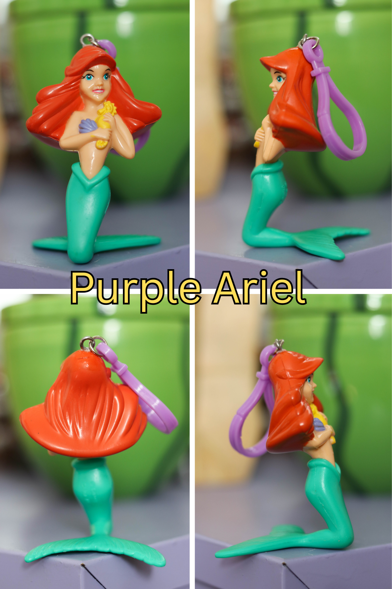 Vintage Upcycled The Little Mermaid Keychains